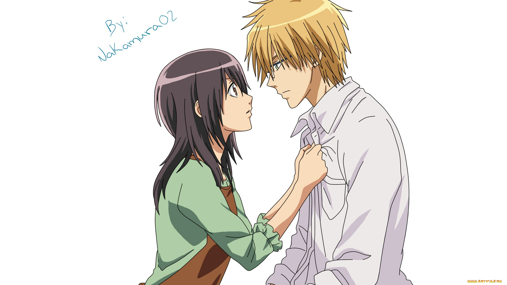 аниме, kaichou, wa, maid-sama, фон, парень, девушка