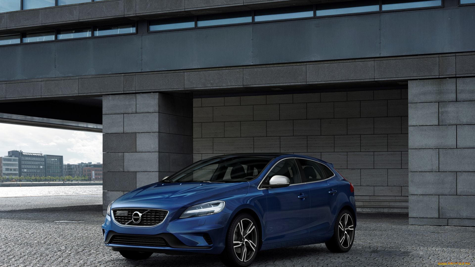 автомобили, volvo, 2016г, r-design, v40, t5, синий