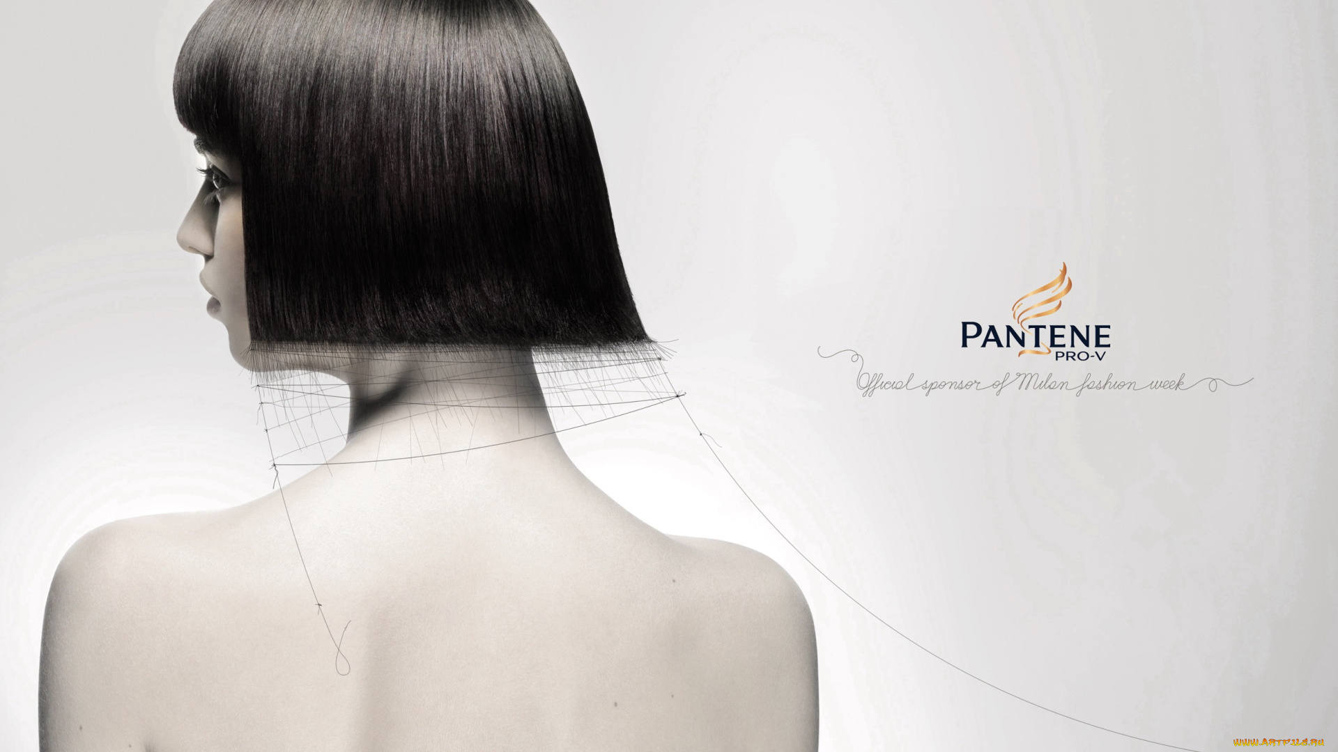 pantene, pro-v, бренды, pantene, волосы, девушка, спина, шампунь, реклама