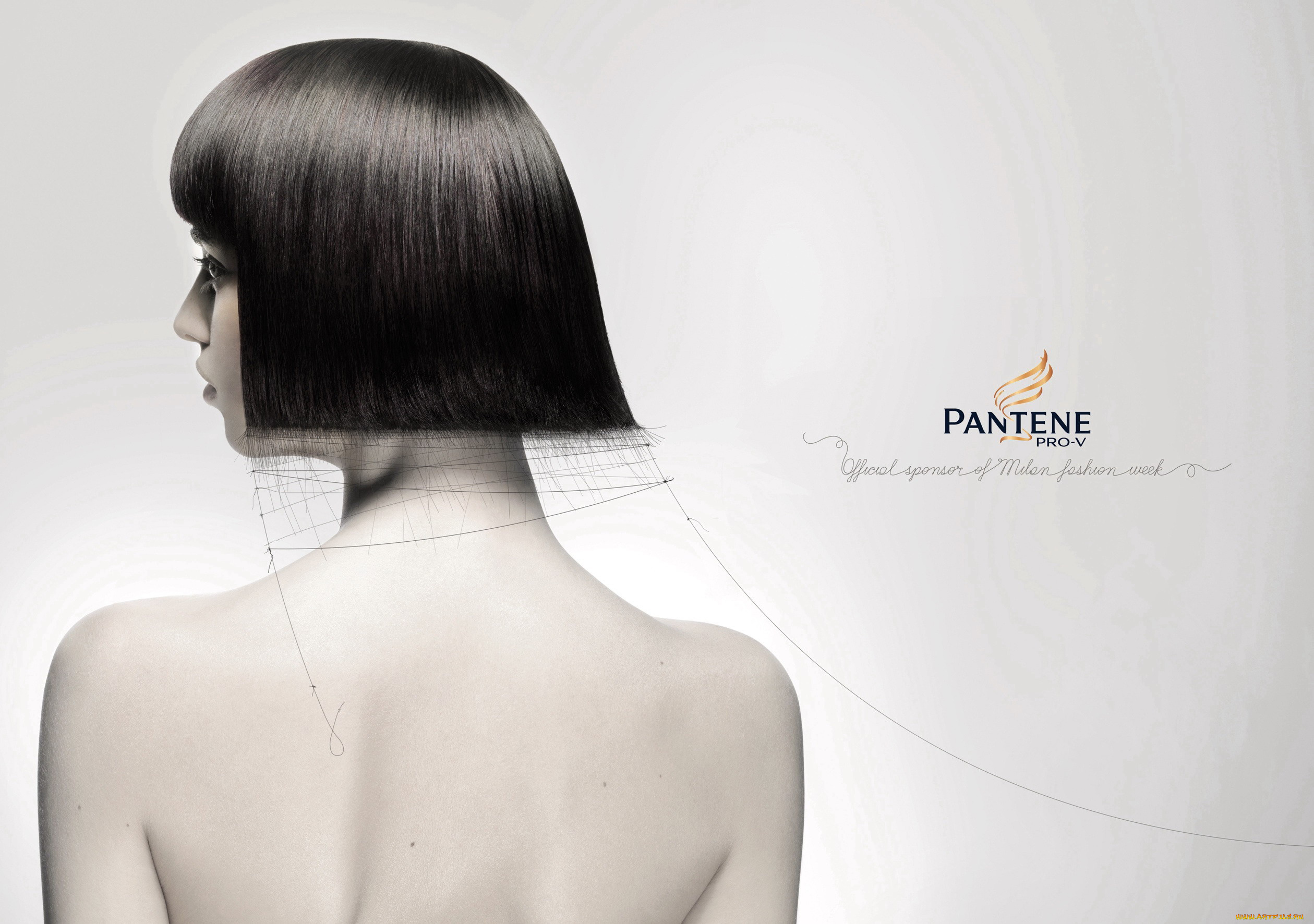 pantene, pro-v, бренды, pantene, волосы, девушка, спина, шампунь, реклама