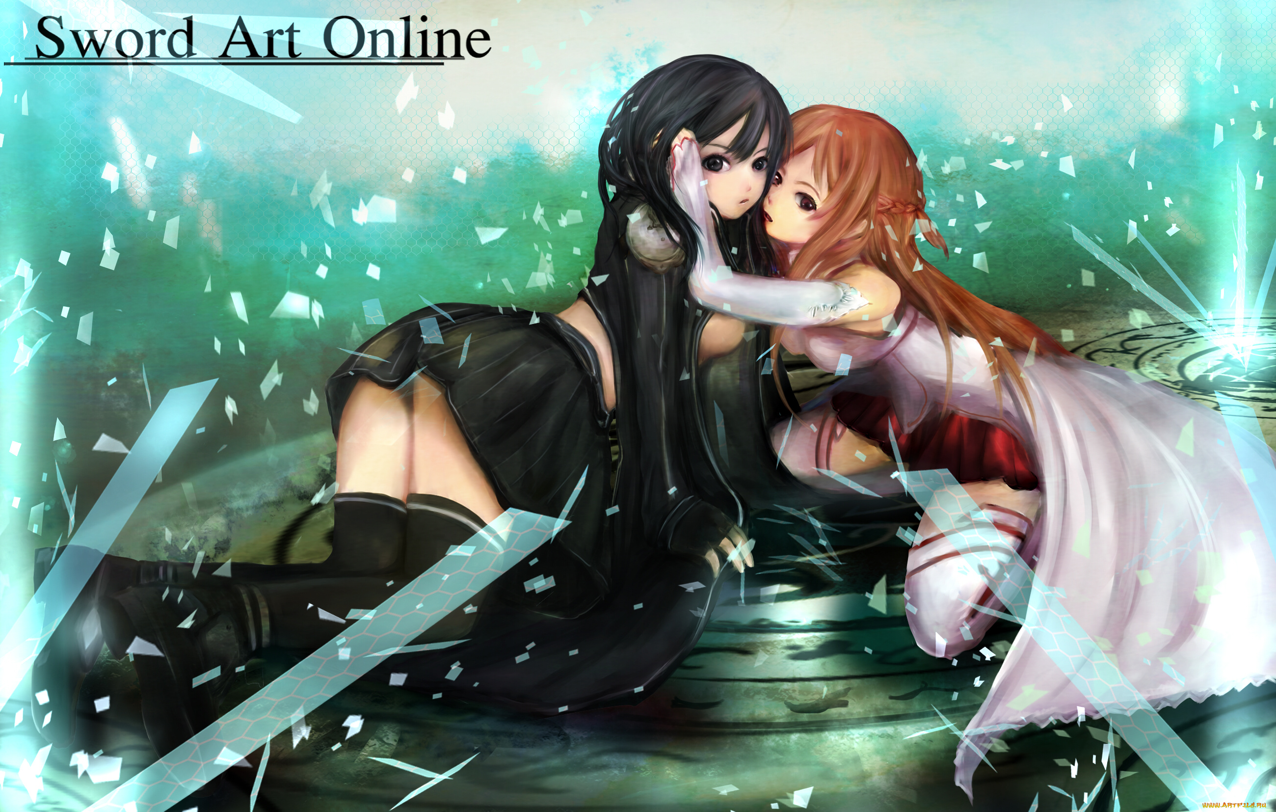 аниме, sword, art, online, арт, девушки