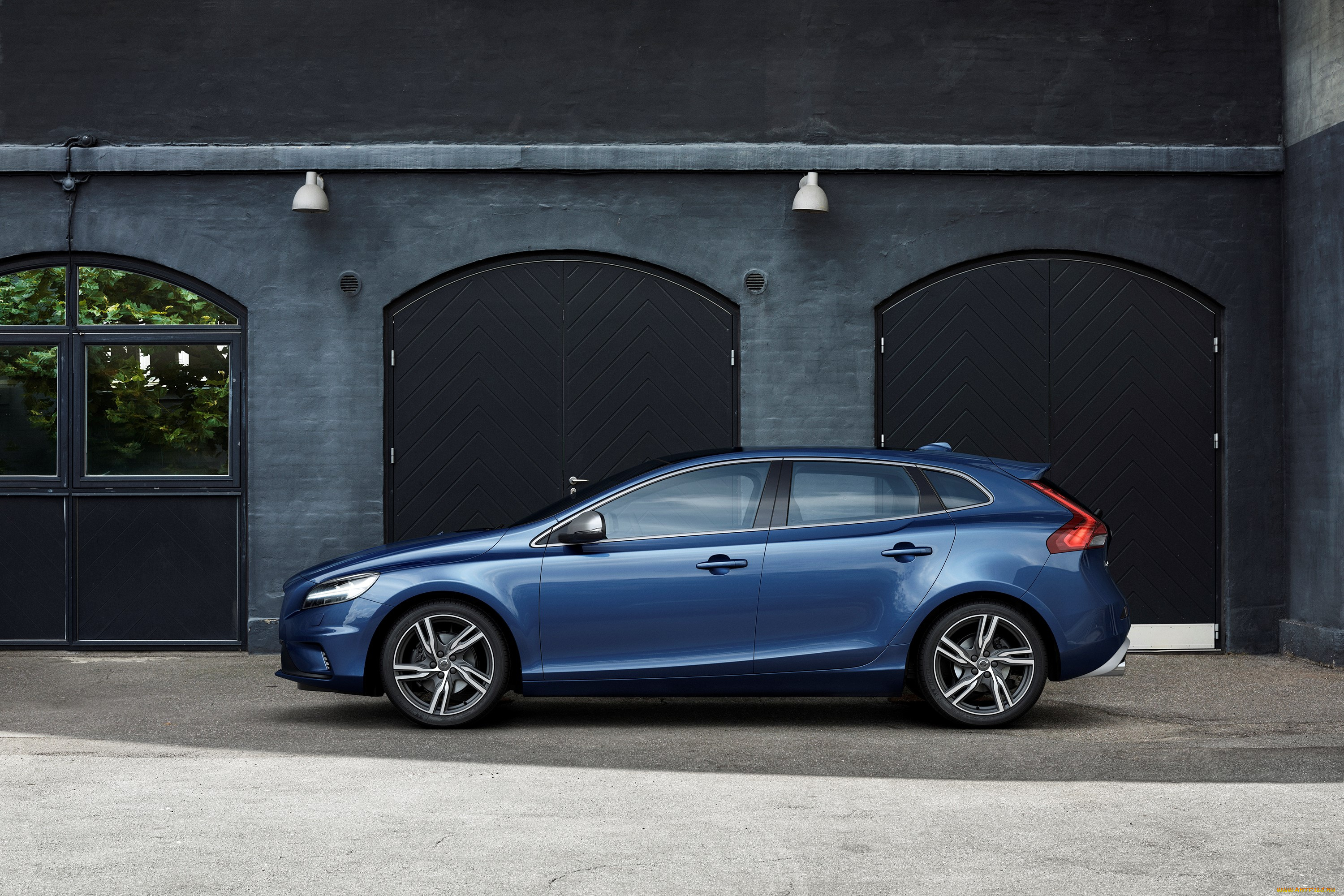 автомобили, volvo, синий, 2016г, r-design, v40, t5