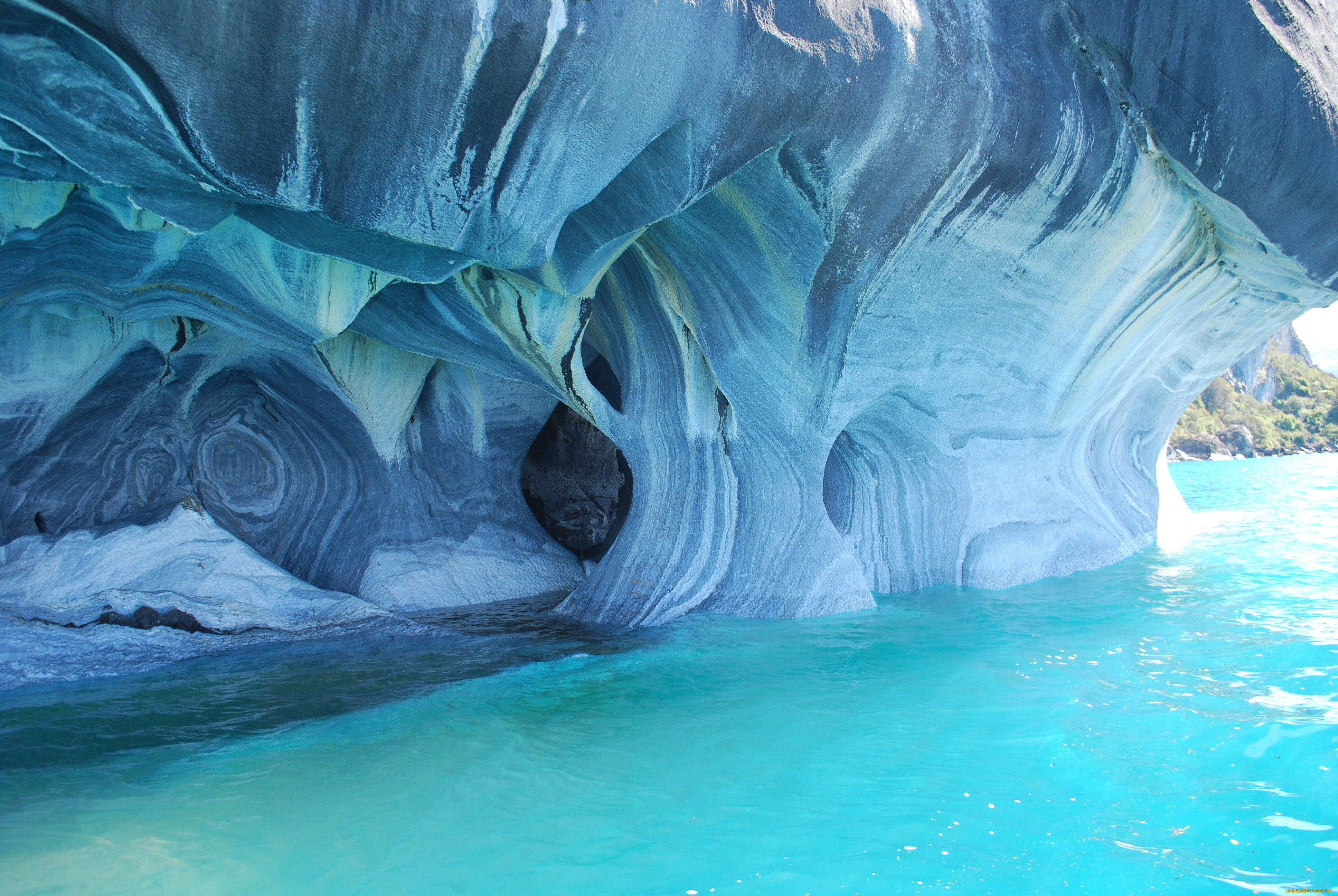 природа, другое, мраморные, пещеры, Чили