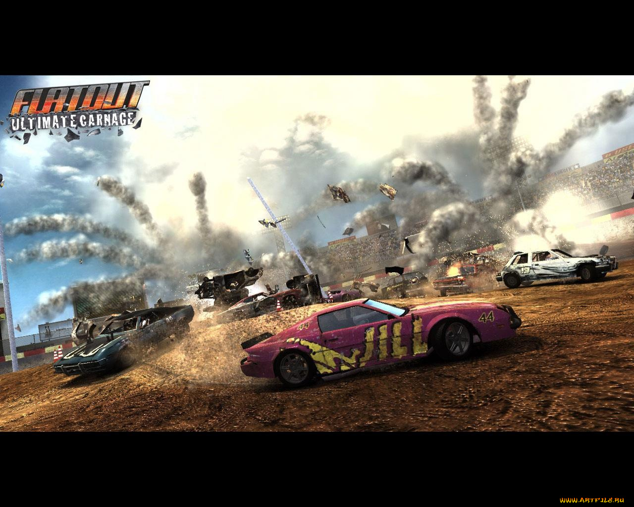 flatout, ultimate, carnage, видео, игры