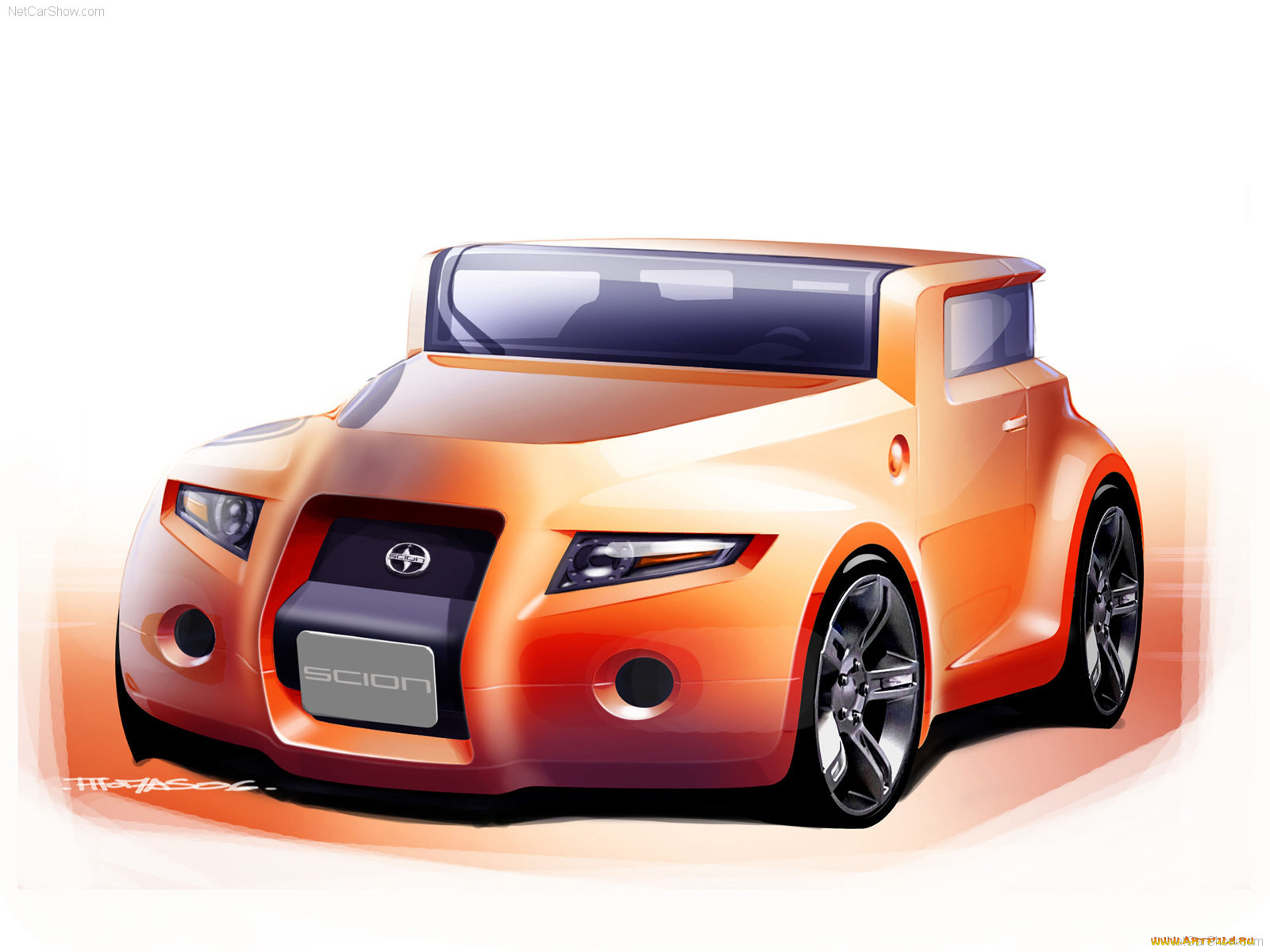 scion, hako, coupe, concept, автомобили, рисованные