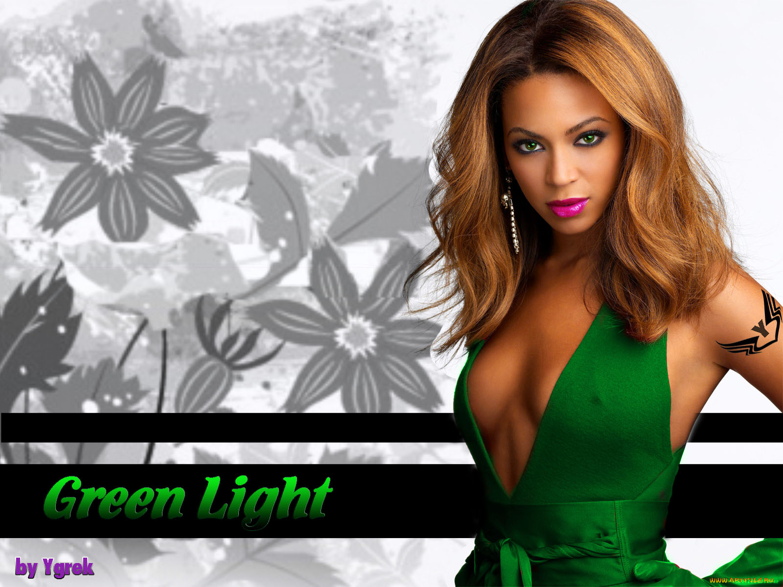 beyonce, green, light, музыка, knowles