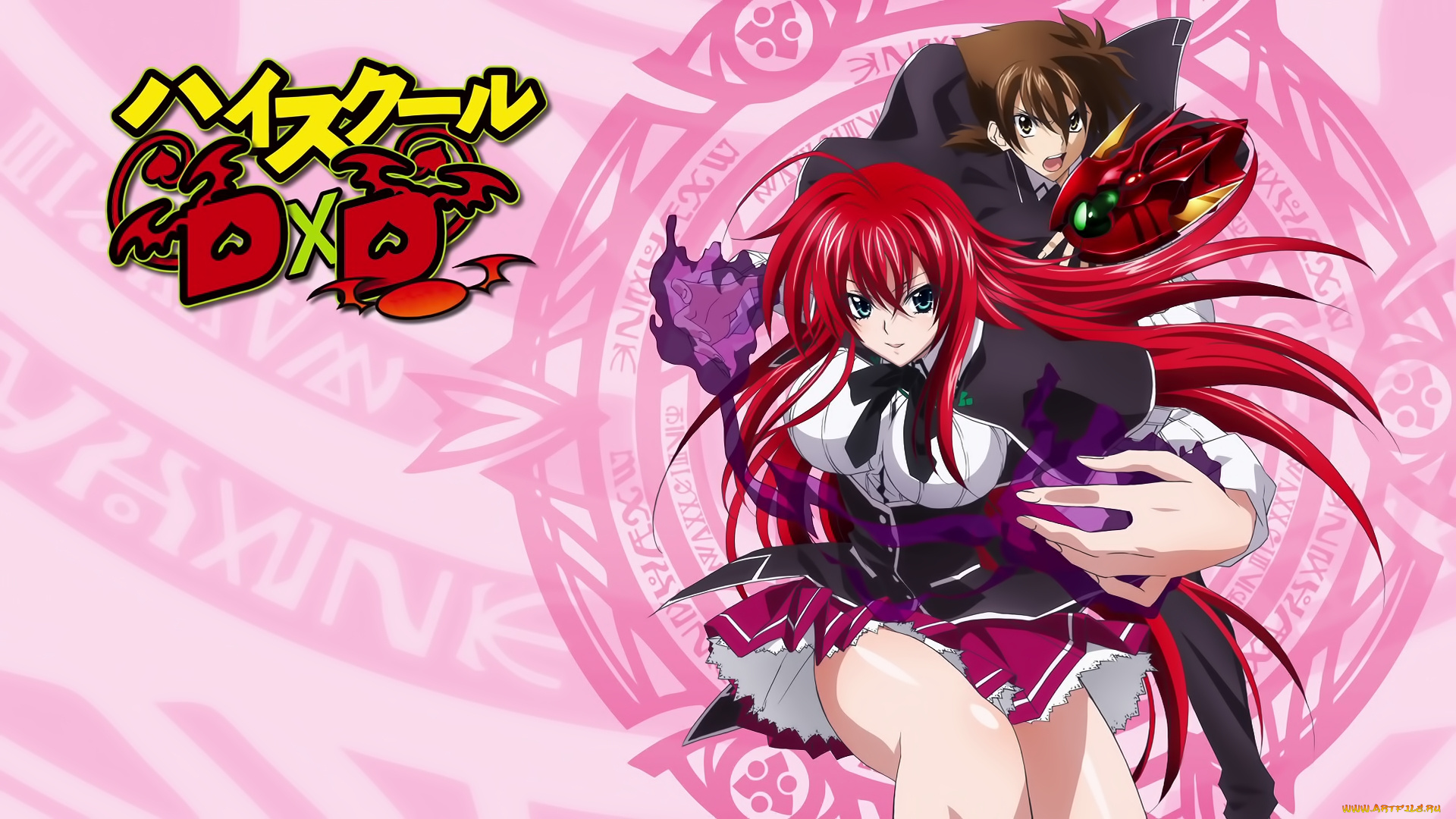 аниме, highschool, dxd, rias, gremory, hyoudou, issei