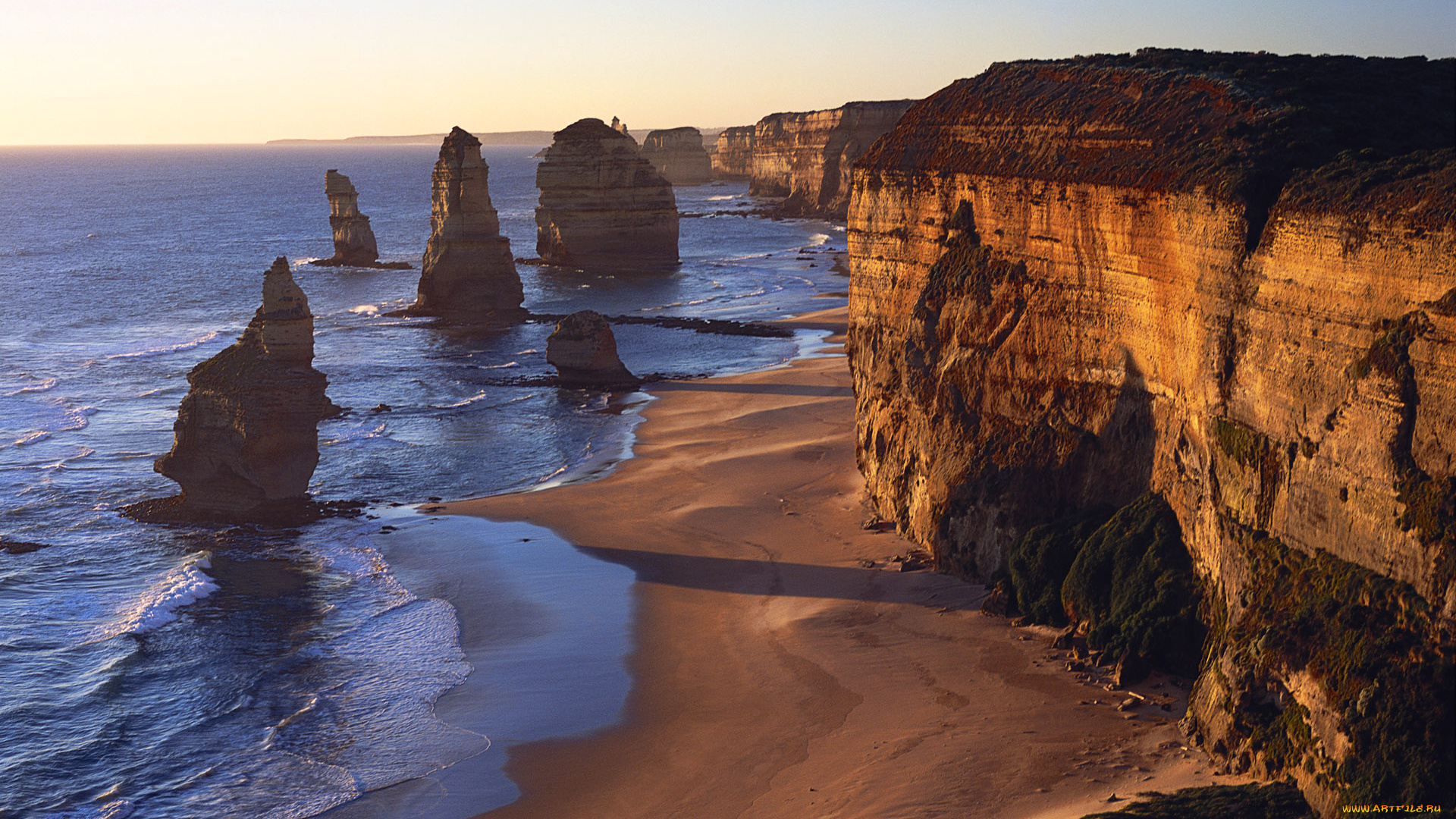 australian, coast, природа, побережье, скалы, море, берег