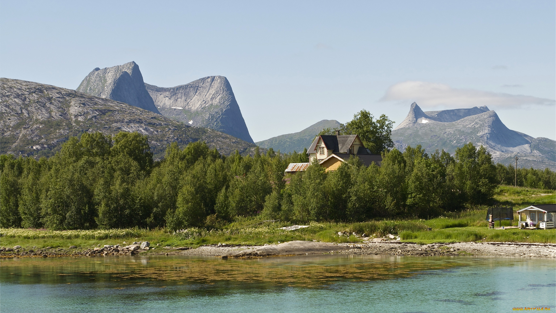 narvik, norway, природа, реки, озера, горы, озеро