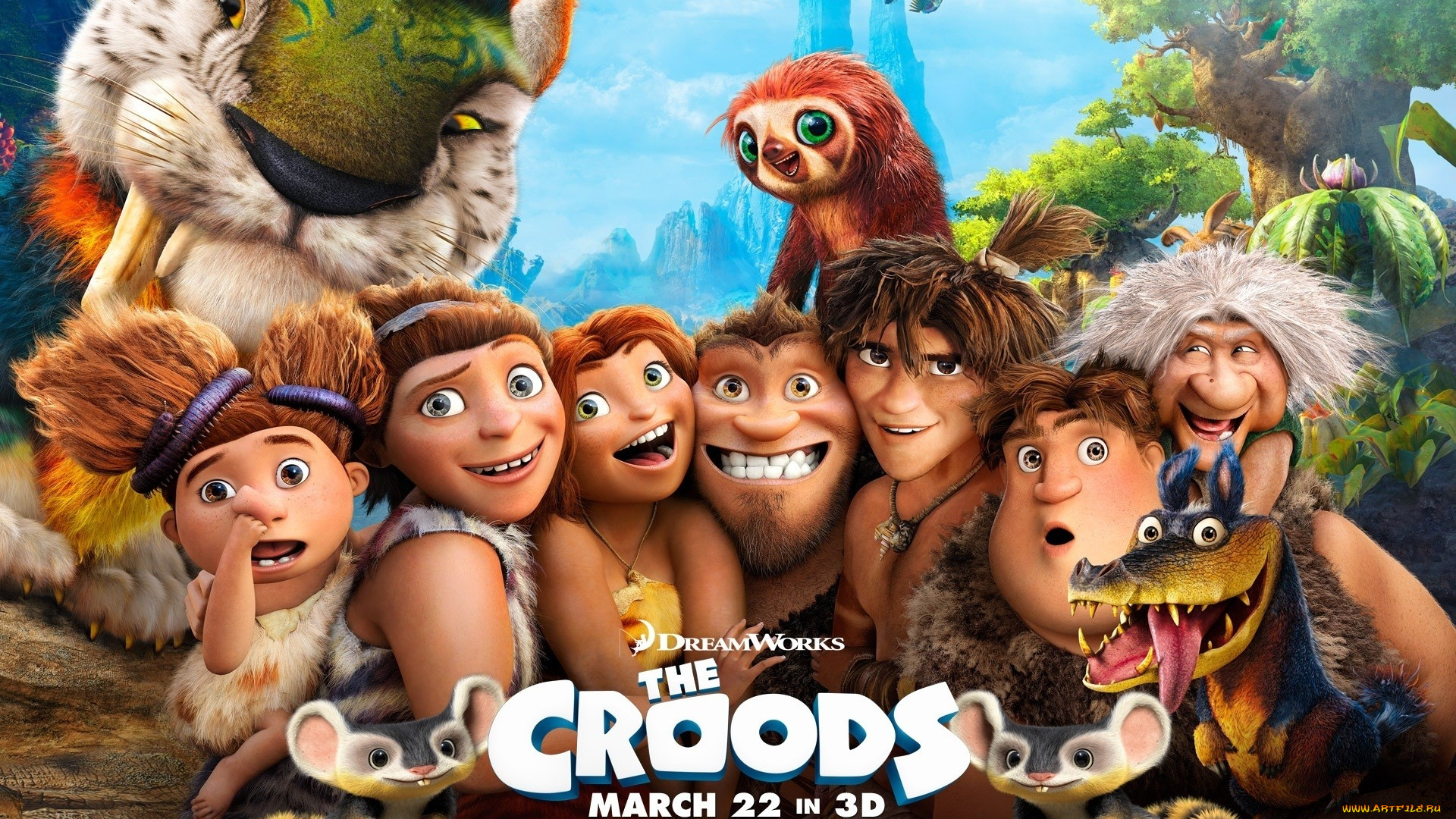 the, croods, мультфильмы, семейка, крудс