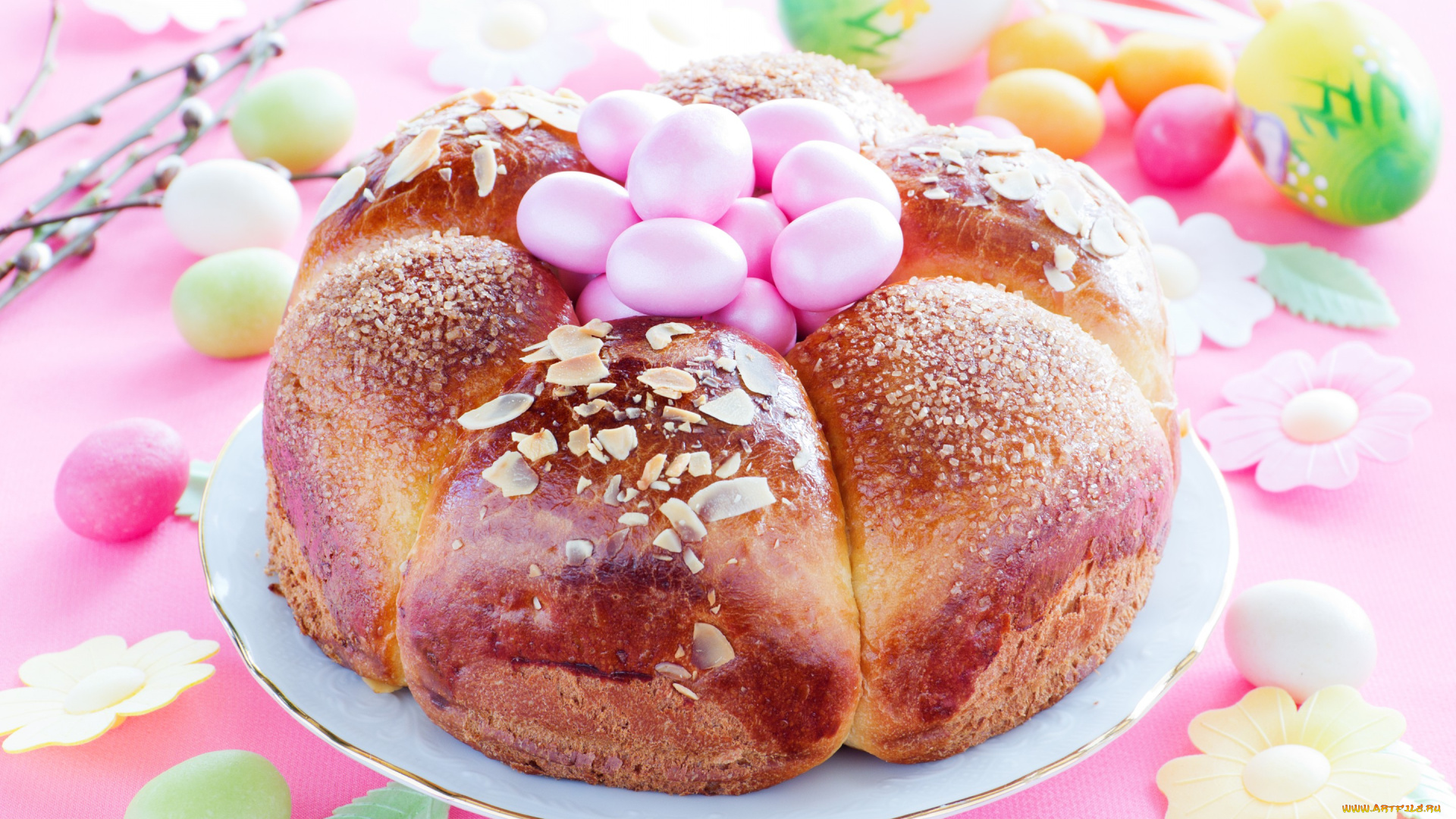 праздничные, пасха, easter, cake, eggs, кулич, выпечка, яйца, хлеб