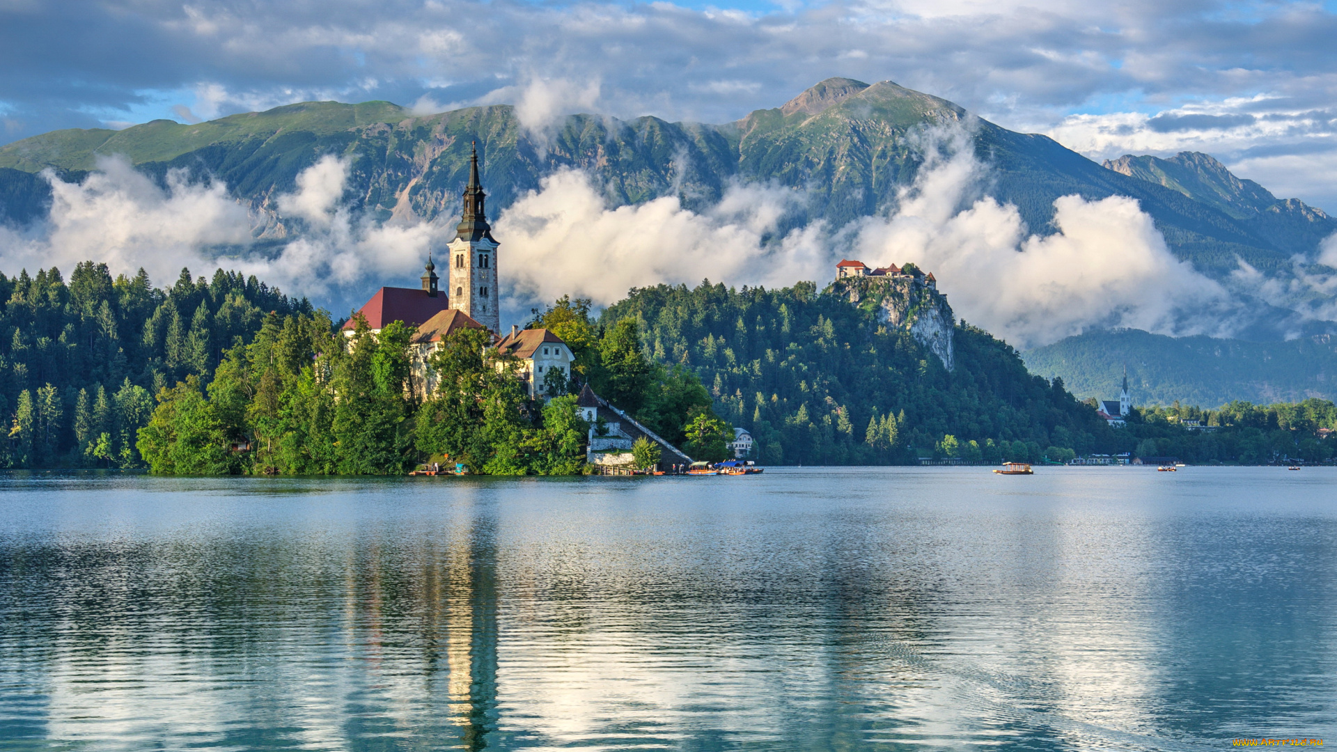 slovenija, lake, bled, природа, реки, озера, slovenija, lake, bled, озеро, пейзаж, горы, лес