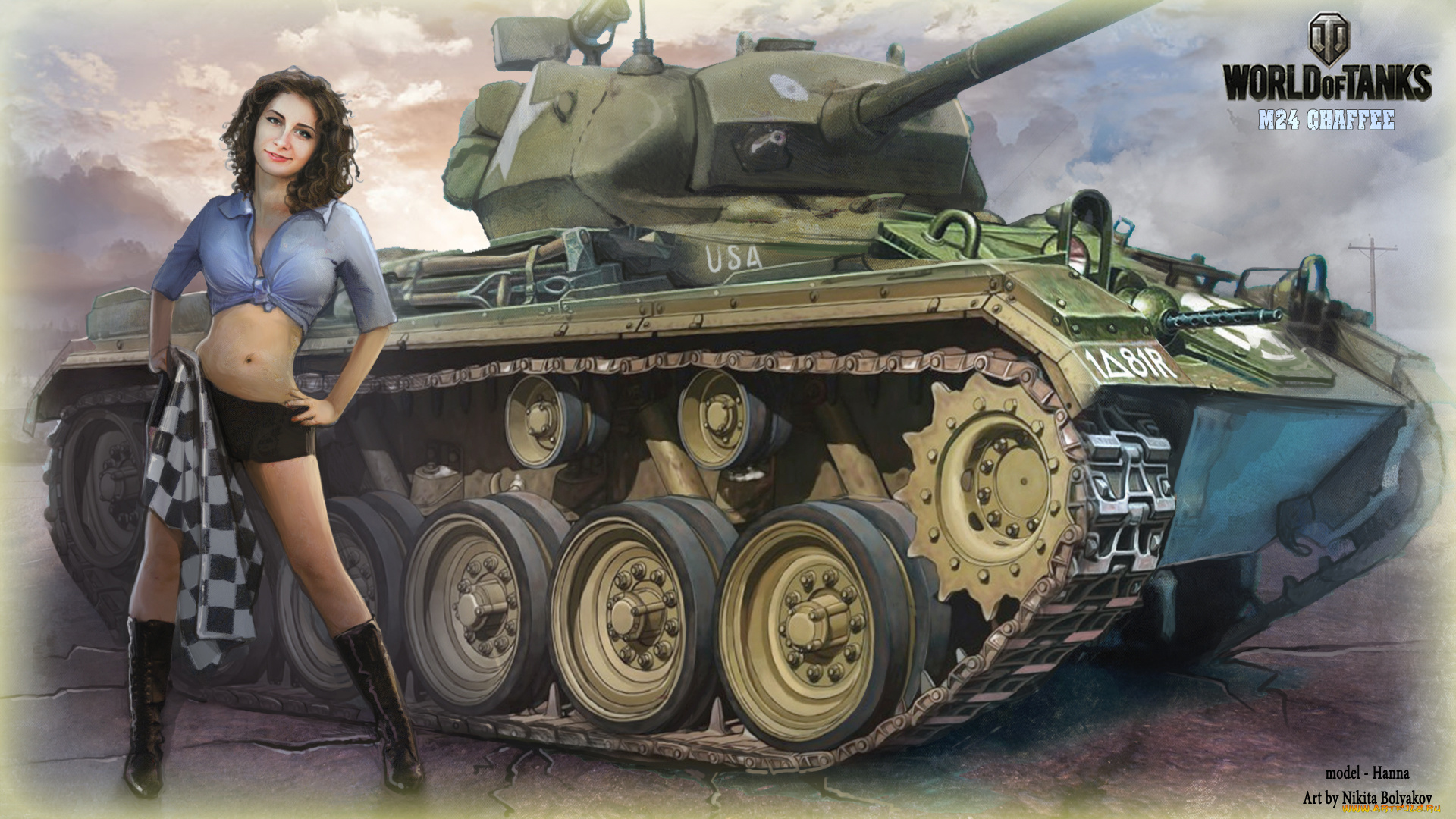 видео, игры, мир, танков, , world, of, tanks, tanks, action, of, world, игра, онлайн, арт, девушка, танков, мир