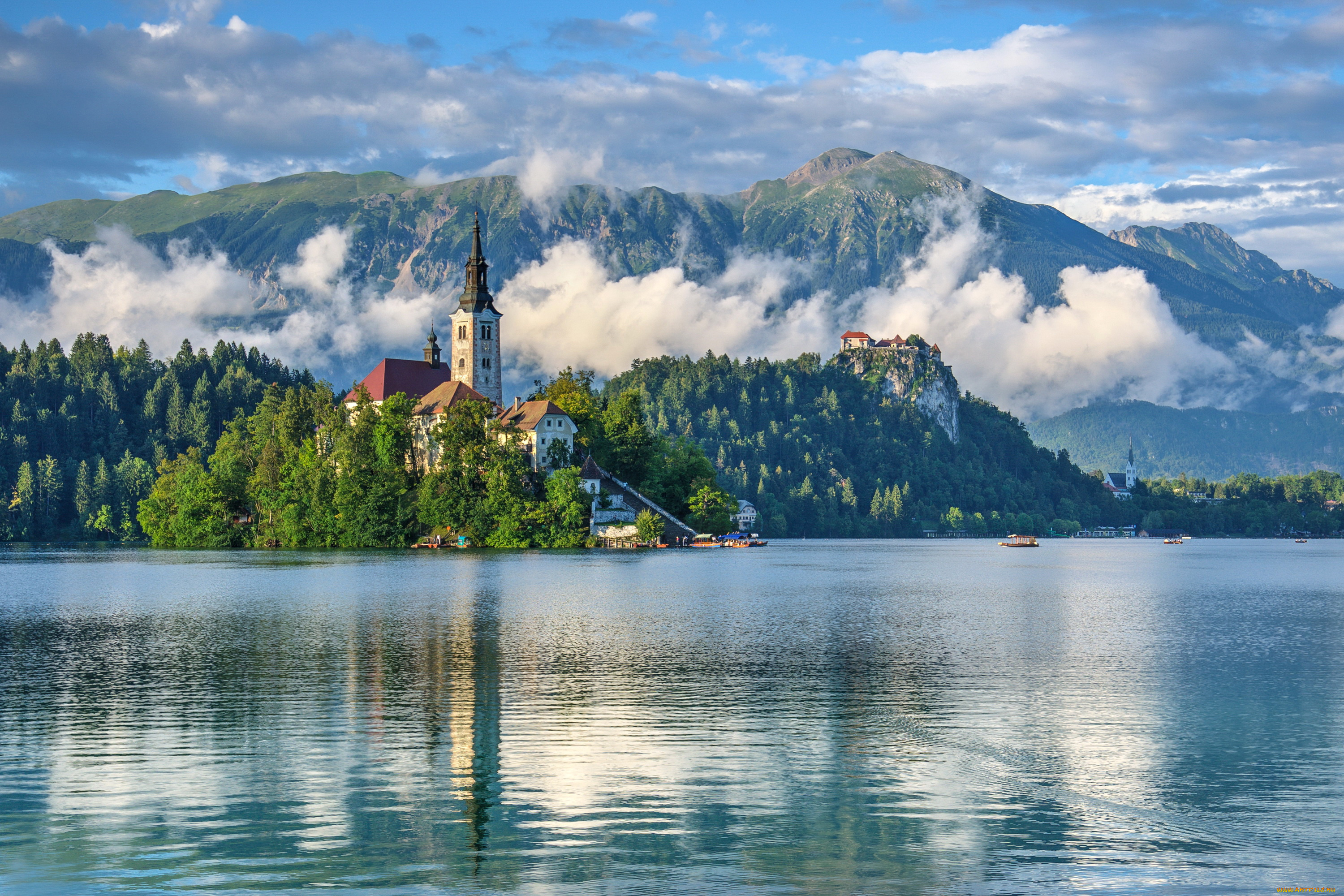 slovenija, lake, bled, природа, реки, озера, slovenija, lake, bled, озеро, пейзаж, горы, лес