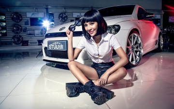 Картинка автомобили -авто+с+девушками автомобиль девушка фон взгляд азиатка