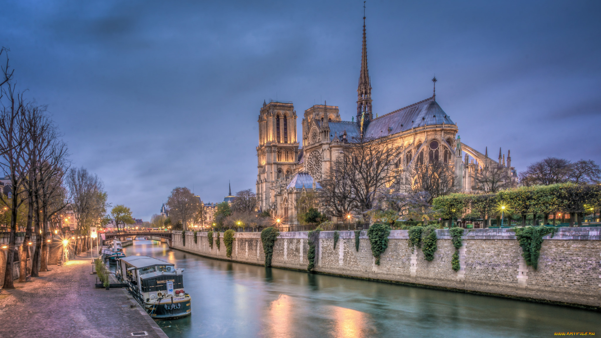 cath&, 233, drale, notre-dame, de, paris, , france, города, париж, , франция, мост, собор, река