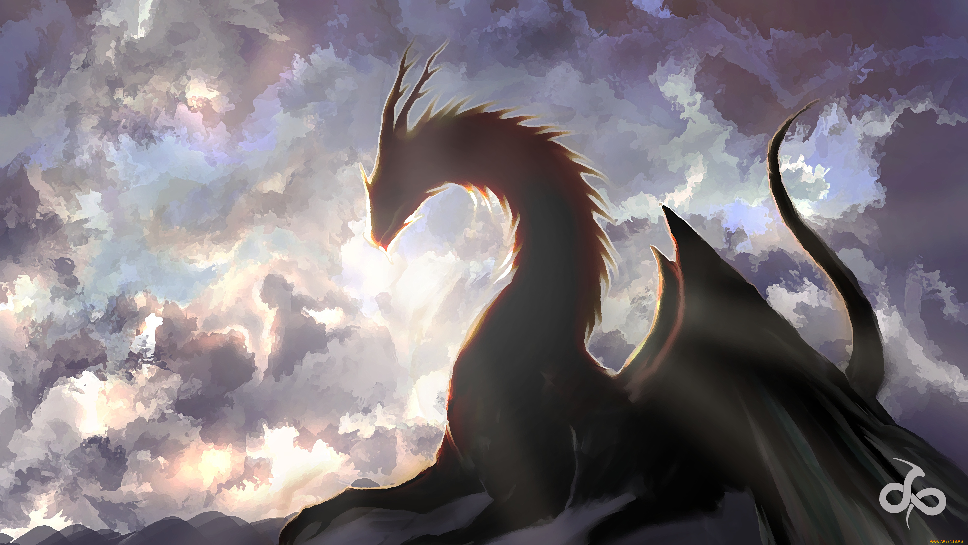 Картинки дракон обои. Вефрид дракон. Инлун дракон. Имуги мифология. Красивый дракон.