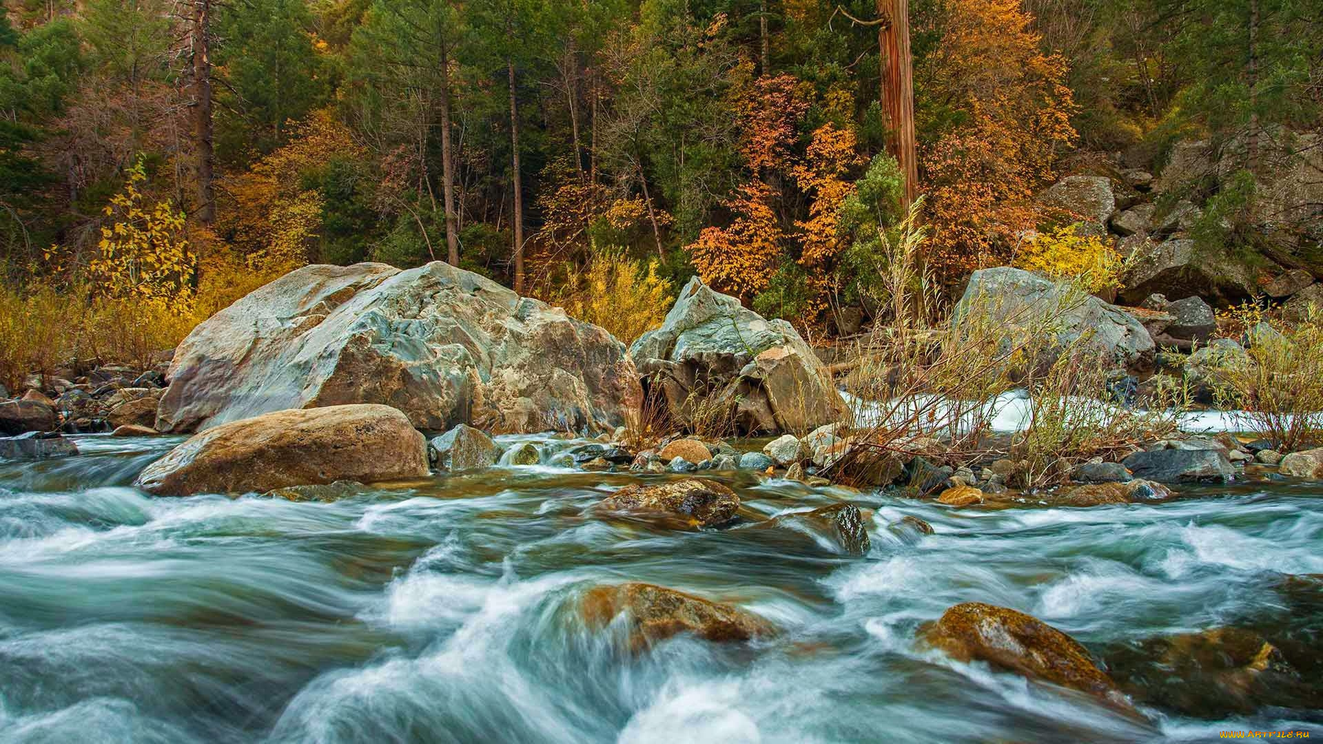 merced, river, yosemite, природа, реки, озера, merced, river