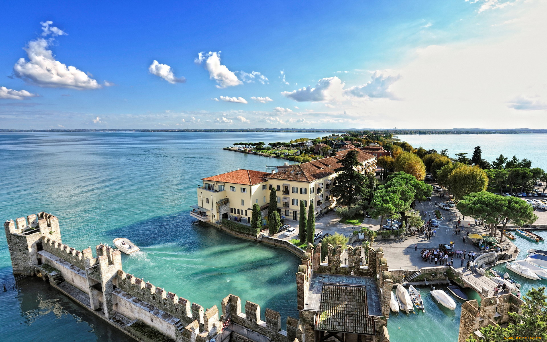 scaligero, castle, lombardy, italy, города, замки, италии, scaligero, castle