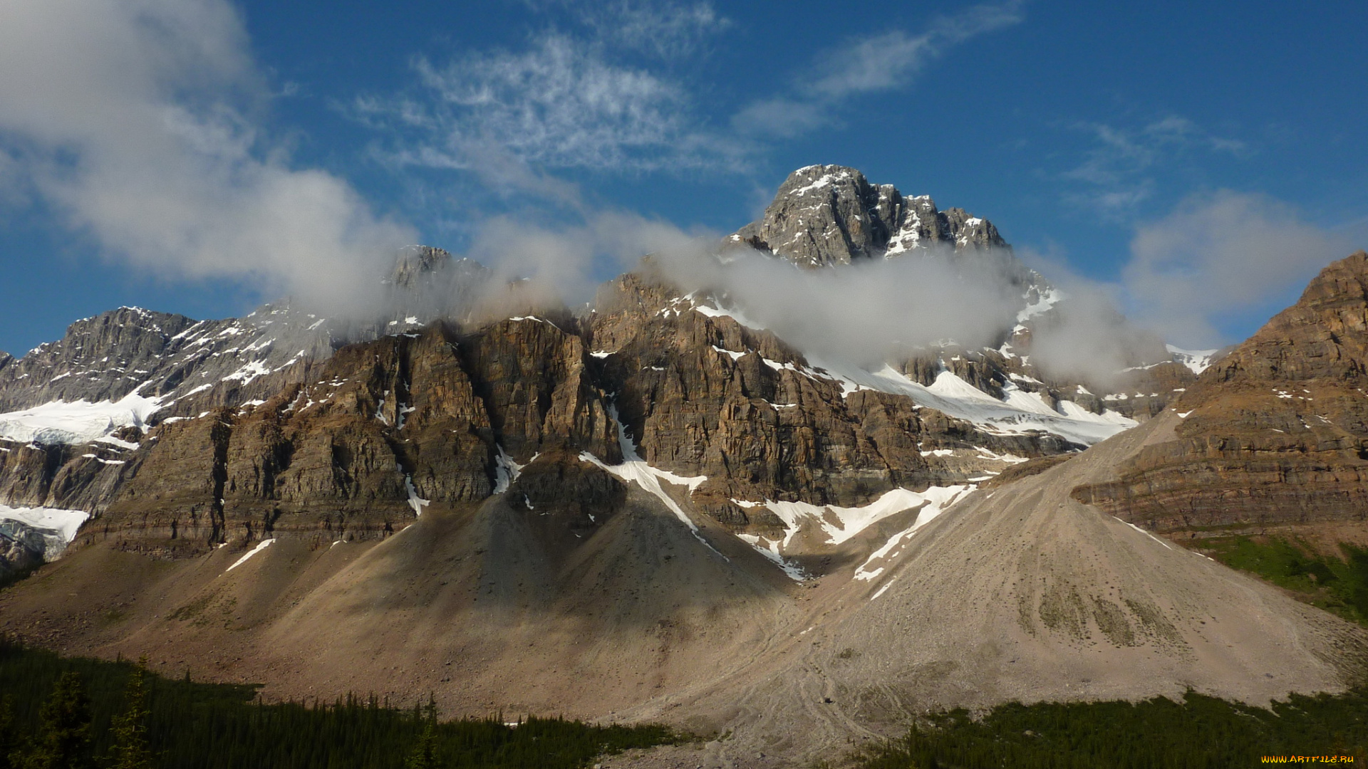 banff, canada, природа, горы, пейзаж