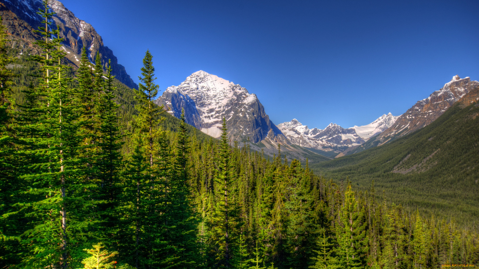природа, горы, канада