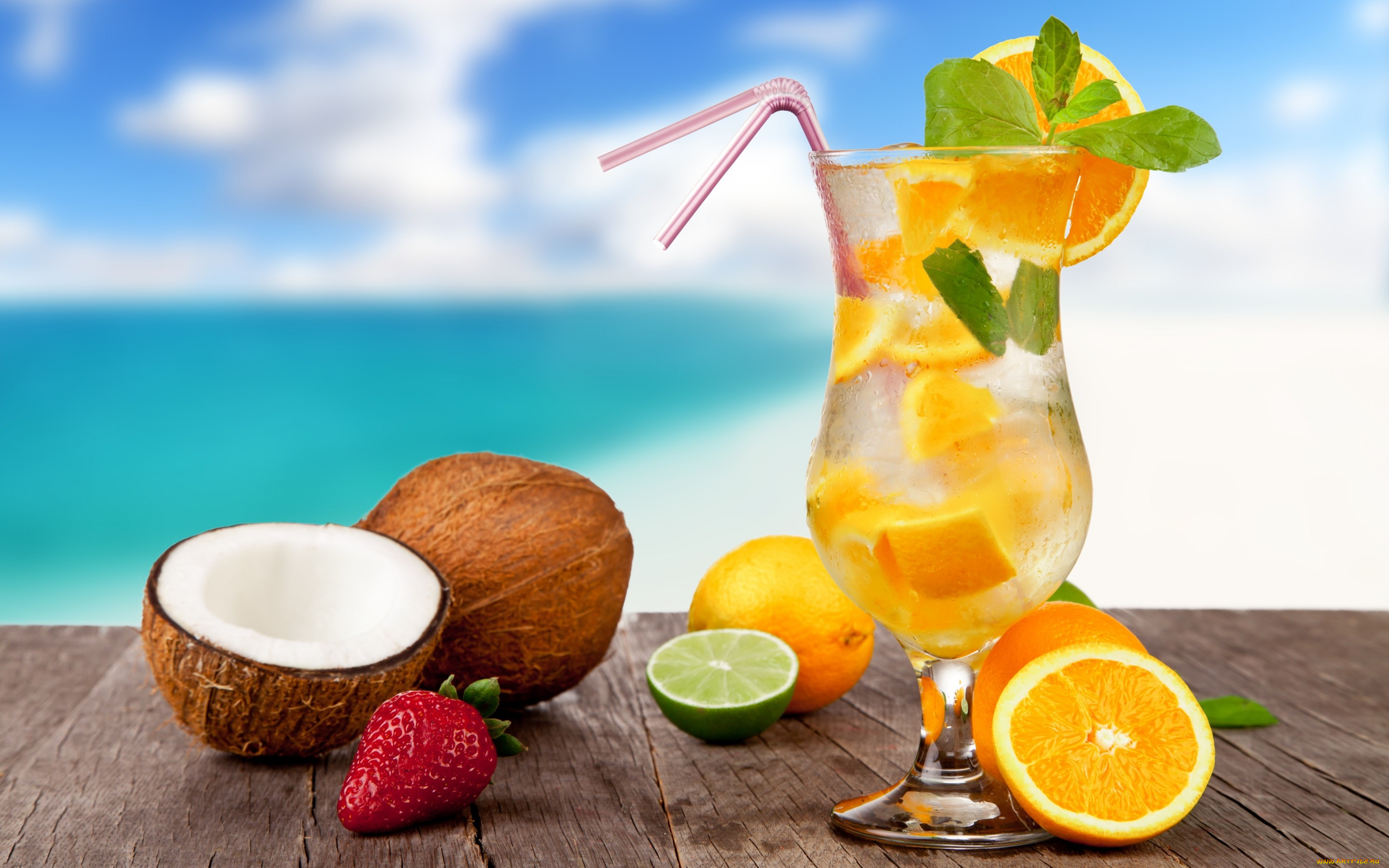 еда, напитки, , коктейль, фрукты, коктейль, пляж, море, paradise, sea, beach, summer, cocktail, fruit, fresh, drink, tropical