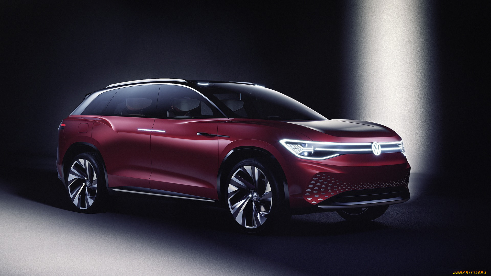 2019, volkswagen, id, , roomzz, автомобили, volkswagen, concept, фольцваген, красный, 2019, id, roomzz