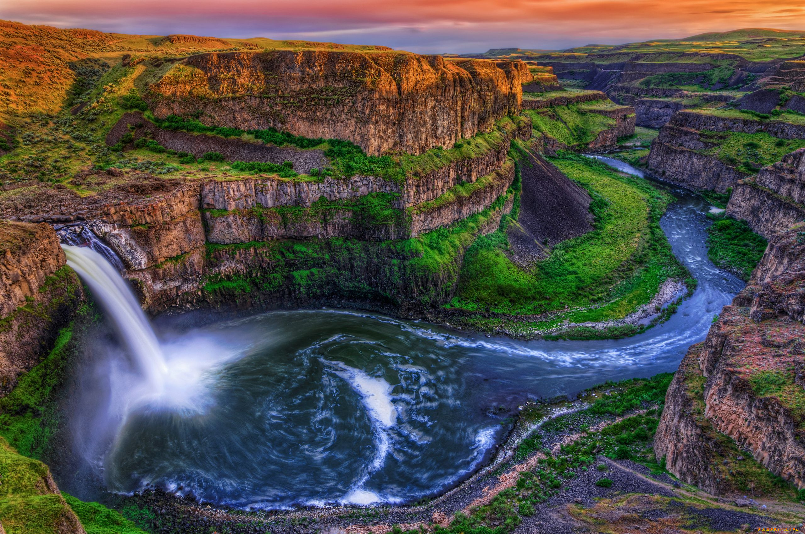 palouse, falls, природа, водопады