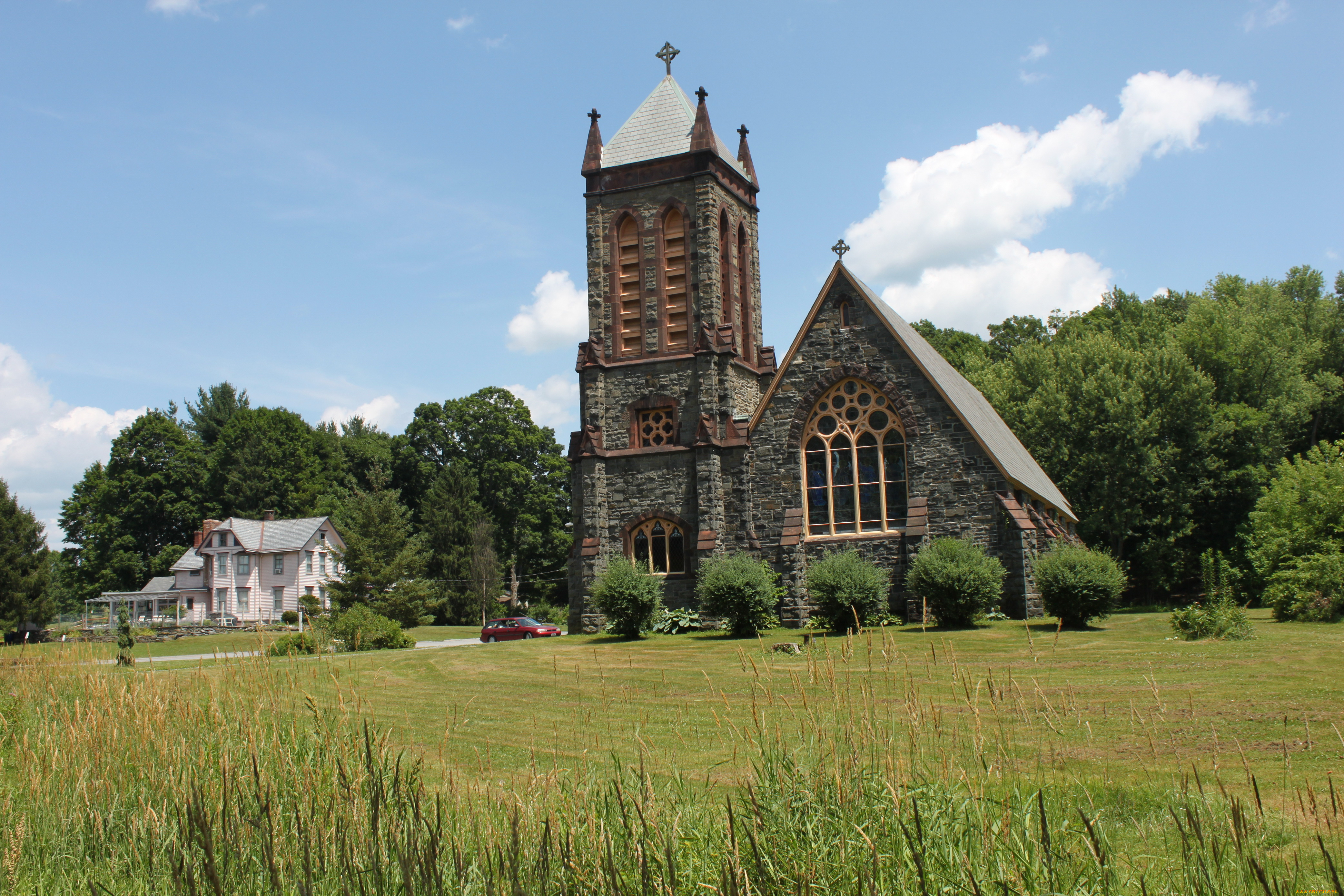 staatsburg, new, york, usa, города, католические, соборы, костелы, аббатства, дома, ландшафт