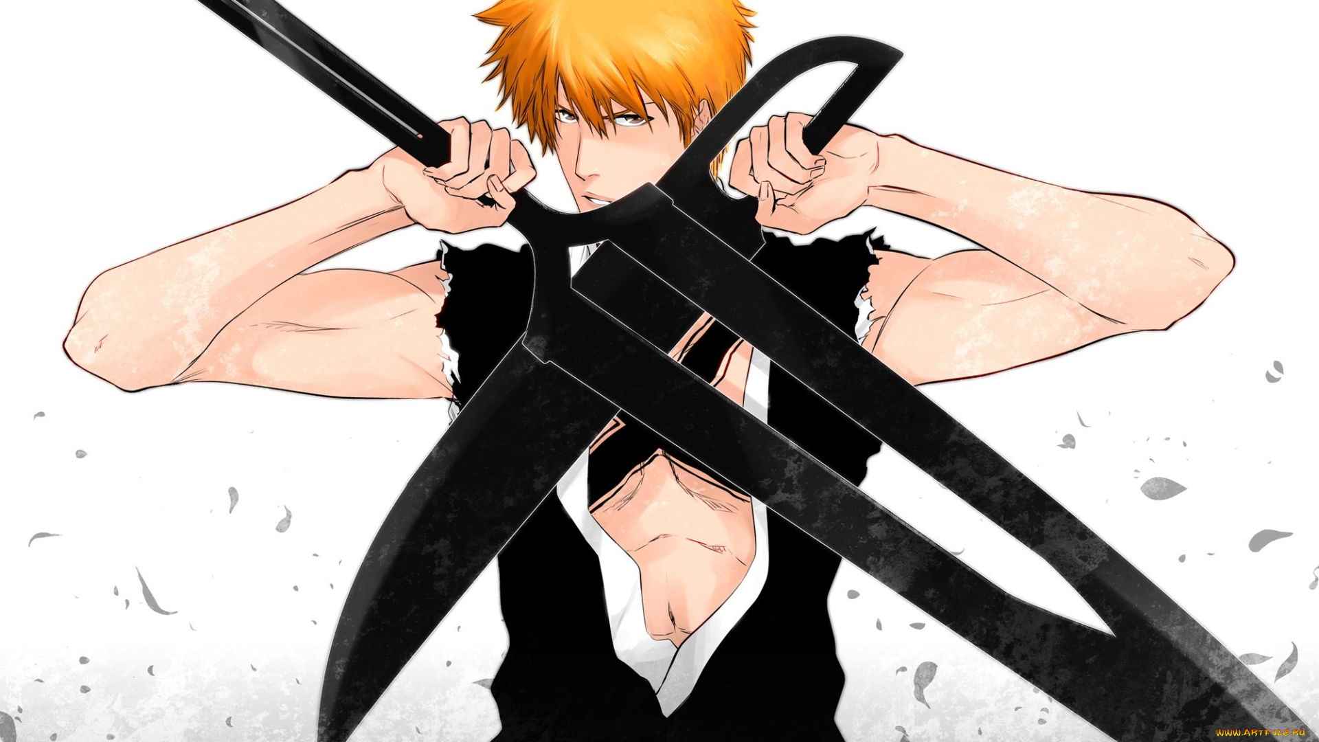 аниме, bleach, sword, bankai, kurosaki, ichigo, katana, shikai