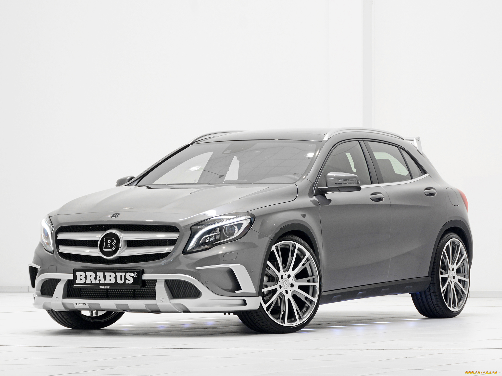 автомобили, mercedes-benz, brabus, серый, 2014г, x156, gla-klasse