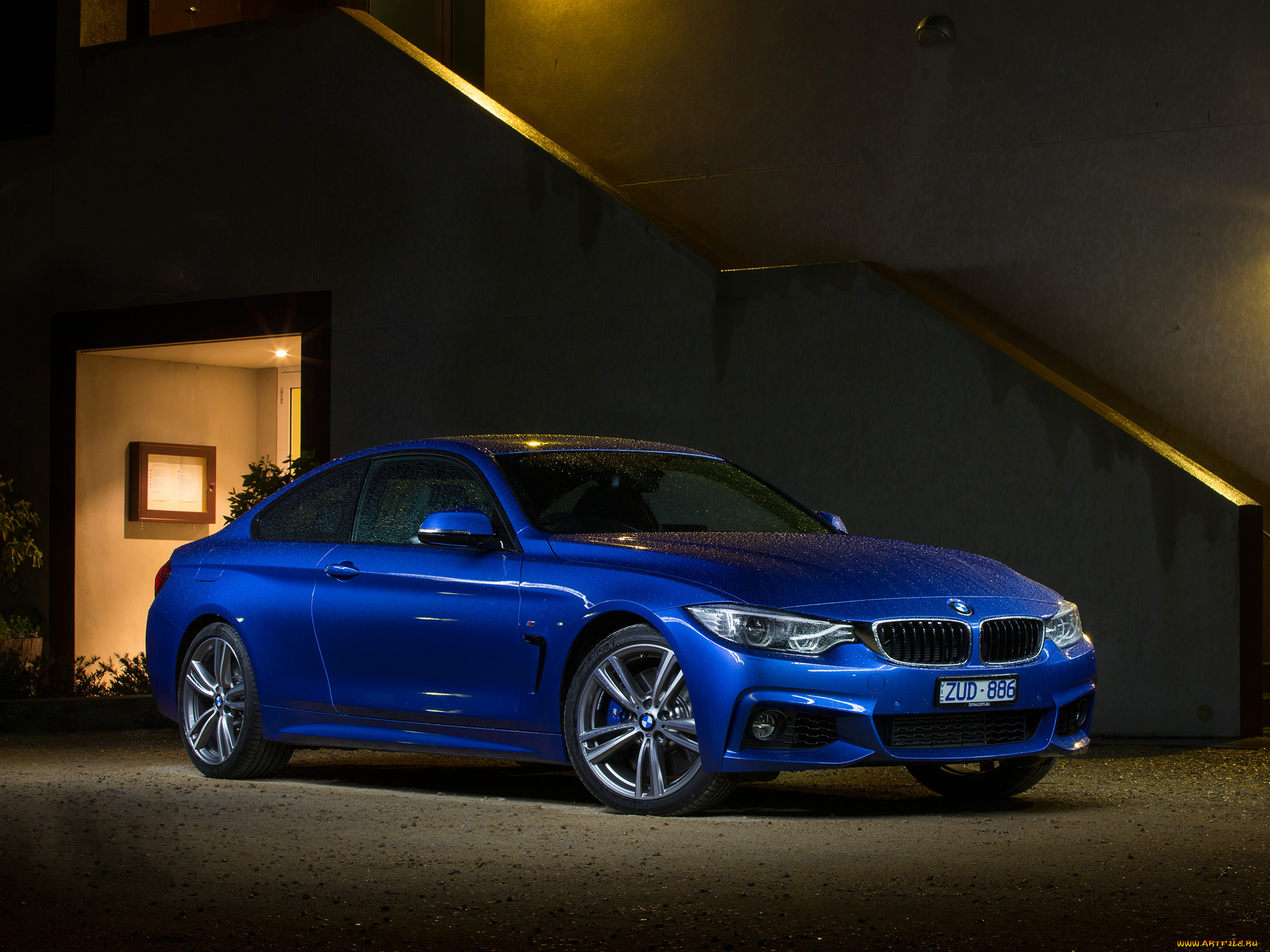 автомобили, bmw, 2013г, f32, au-spec, package, coupе, m, sport, 435i, синий