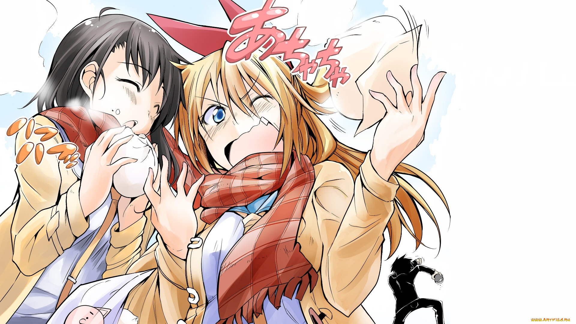 аниме, nisekoi, фон, взгляд, девушки