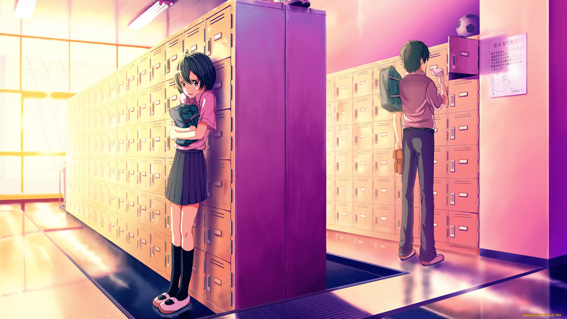 Школьные шкафчики аниме