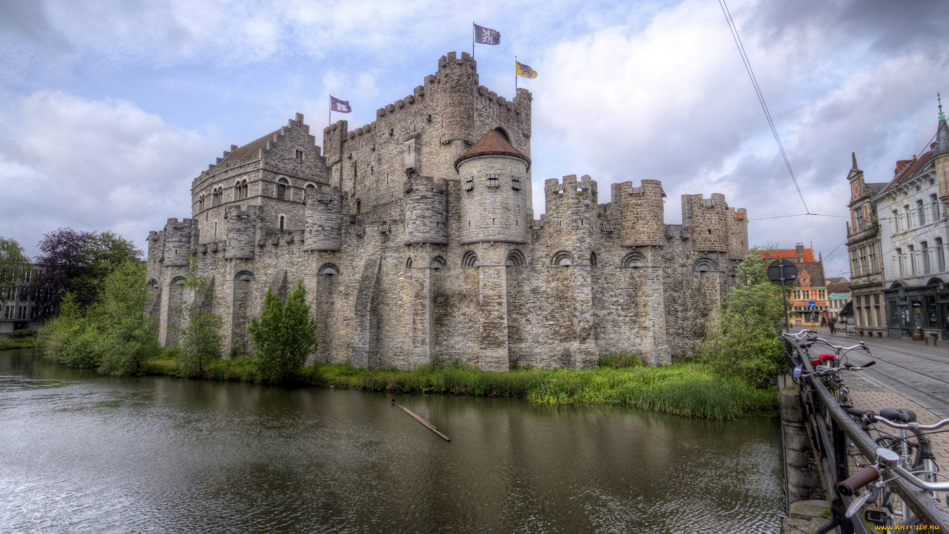 gravensteen, ghent, города, замки, бельгии, фортпост