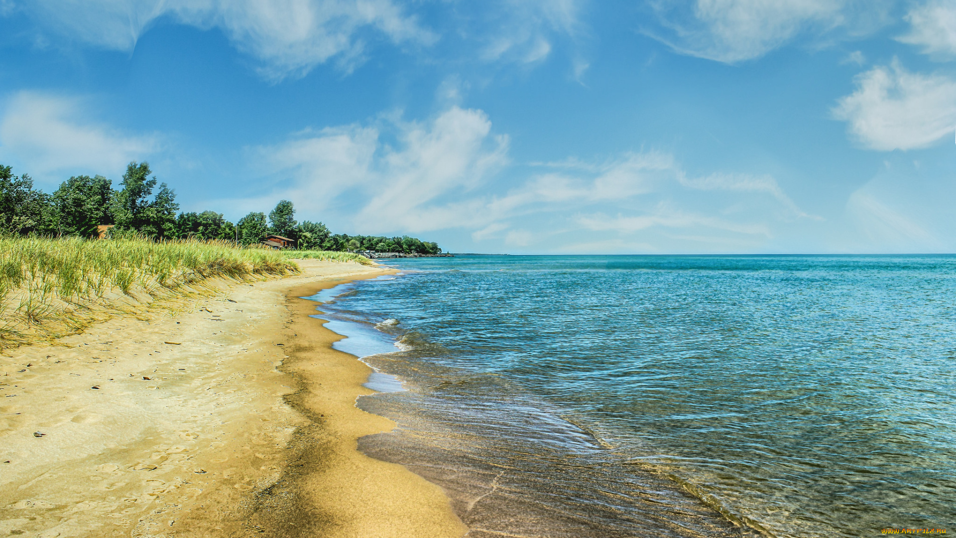 природа, побережье, море, берег