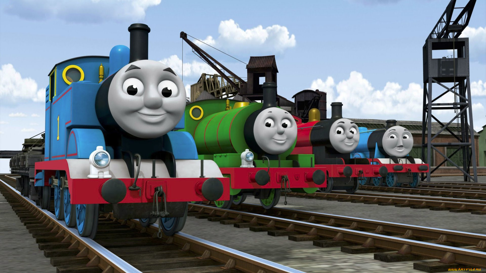 thomas, and, friends, мультфильмы, паровозы