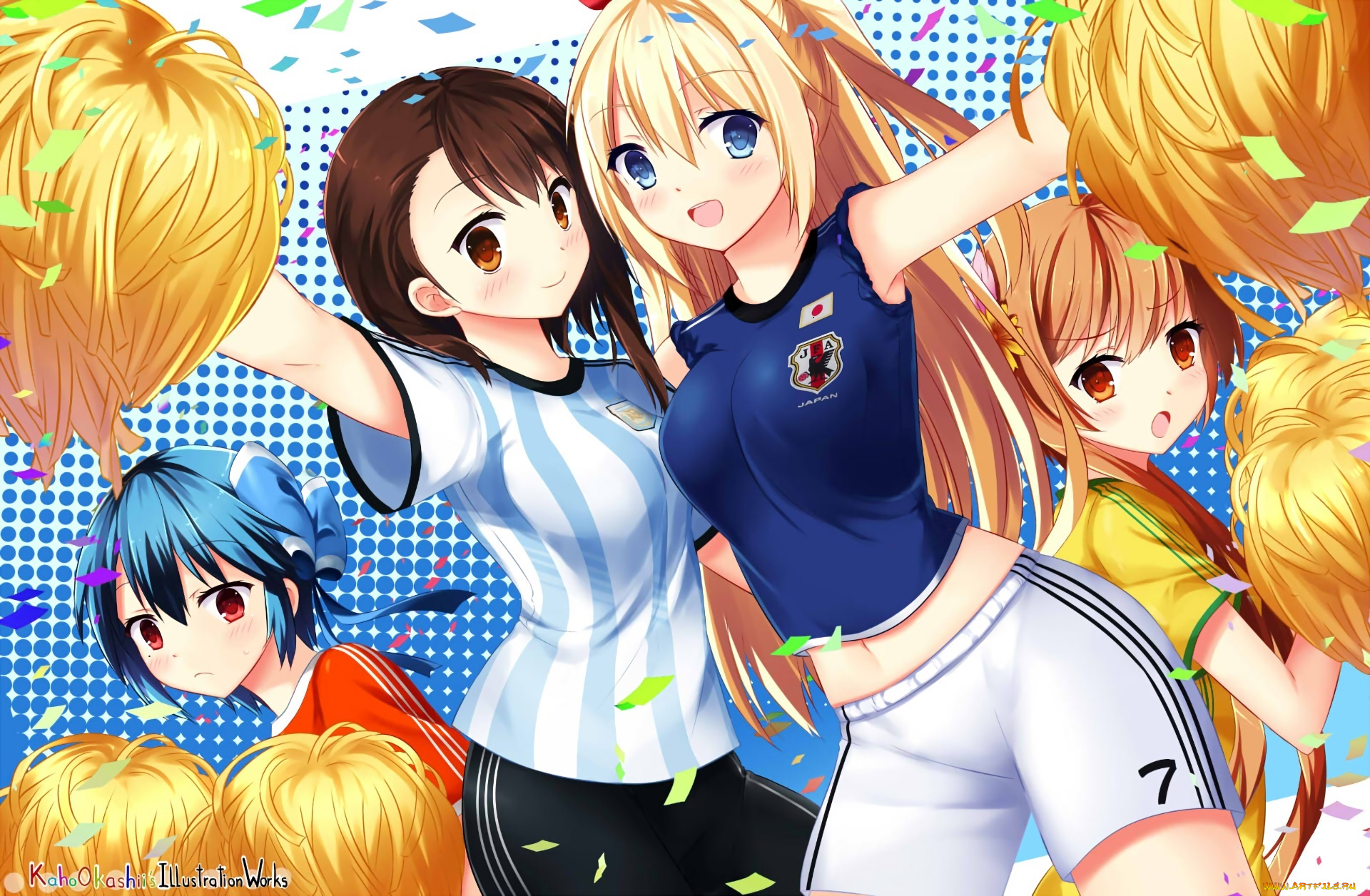 аниме, nisekoi, девушки, взгляд, фон