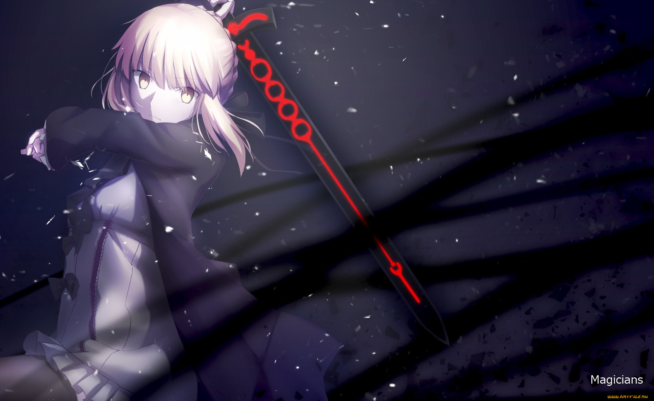 аниме, fate, stay, night, saber