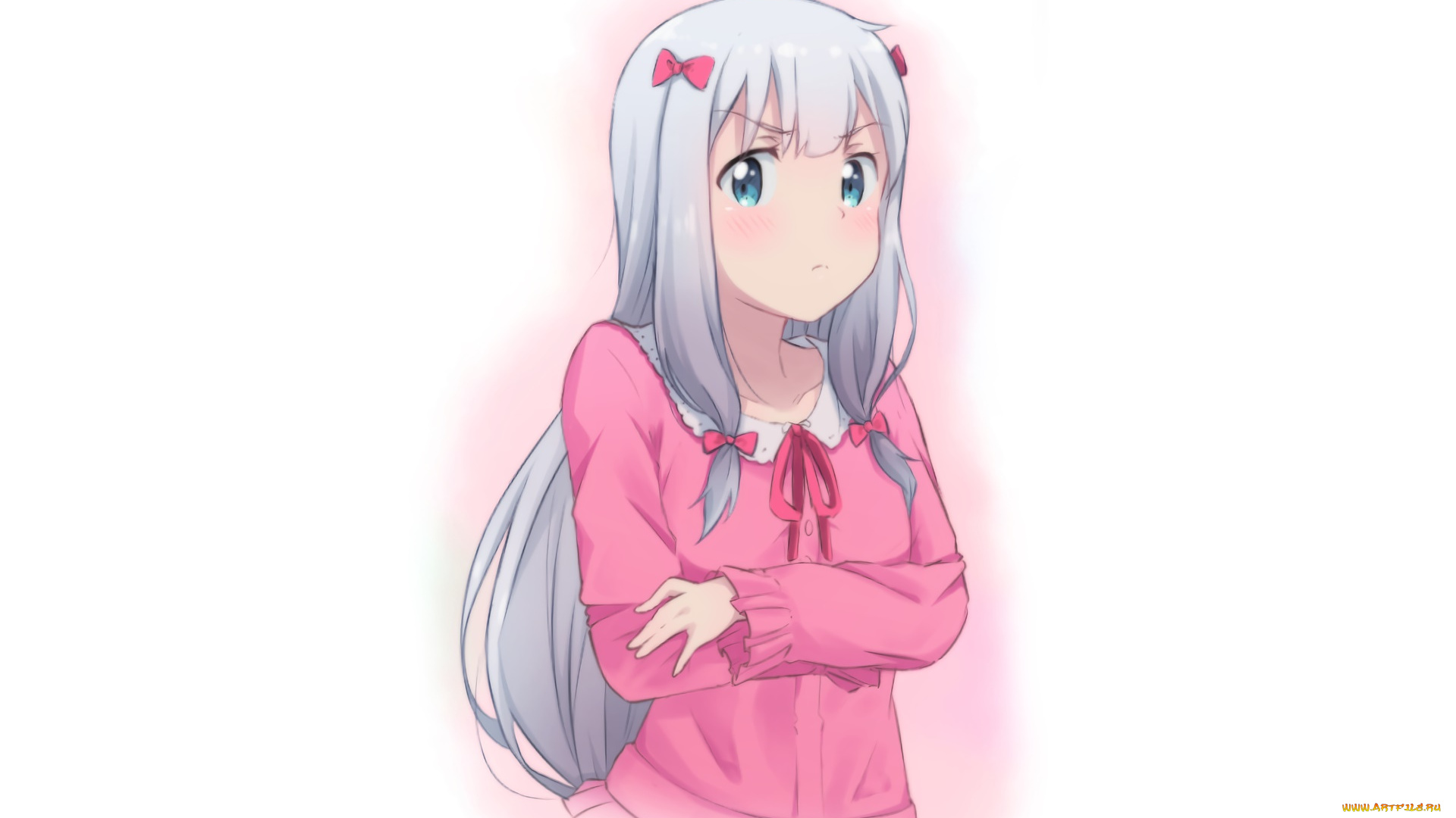 аниме, eromanga-sensei, фон, взгляд, девушка