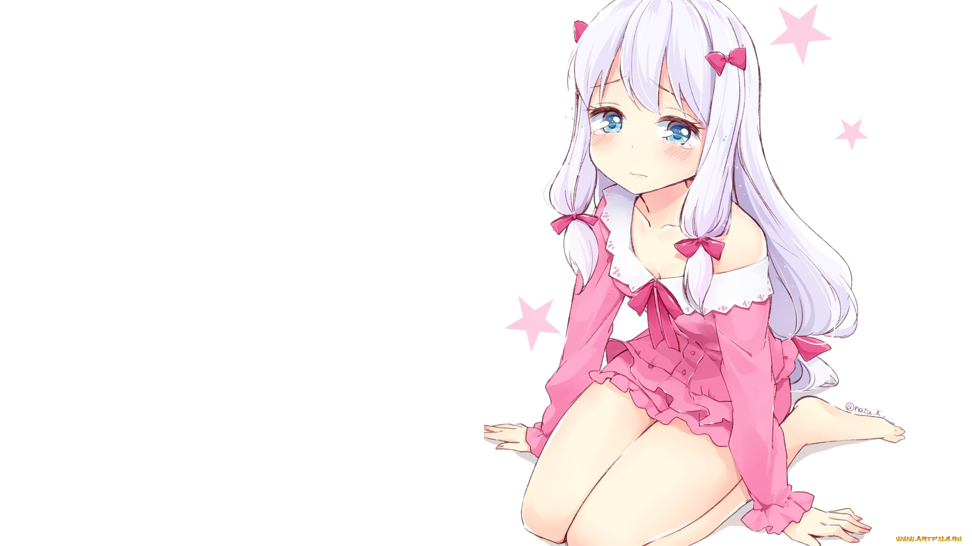 аниме, eromanga-sensei, фон, взгляд, девушка