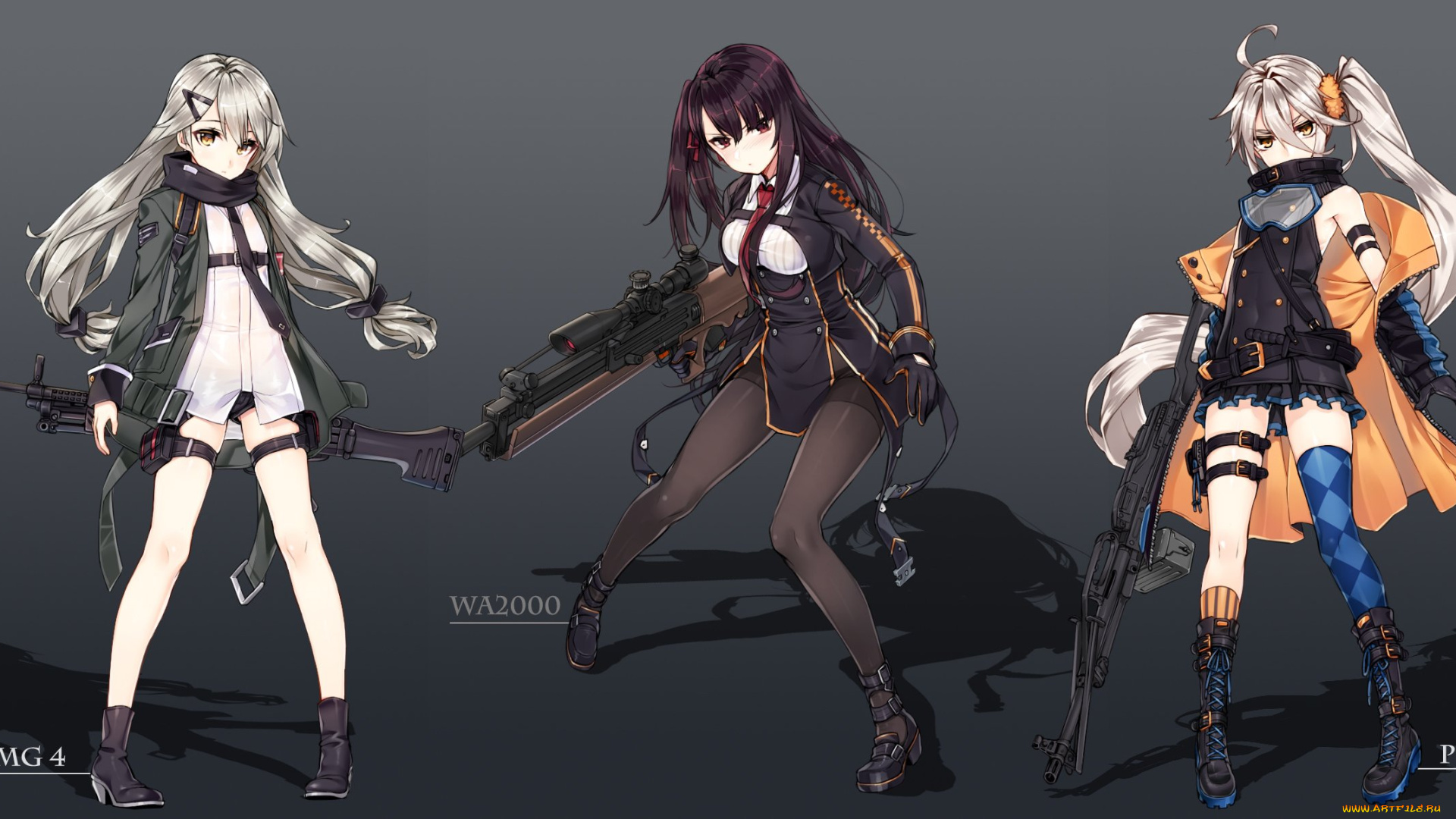 аниме, girls, frontline, girls, frontline