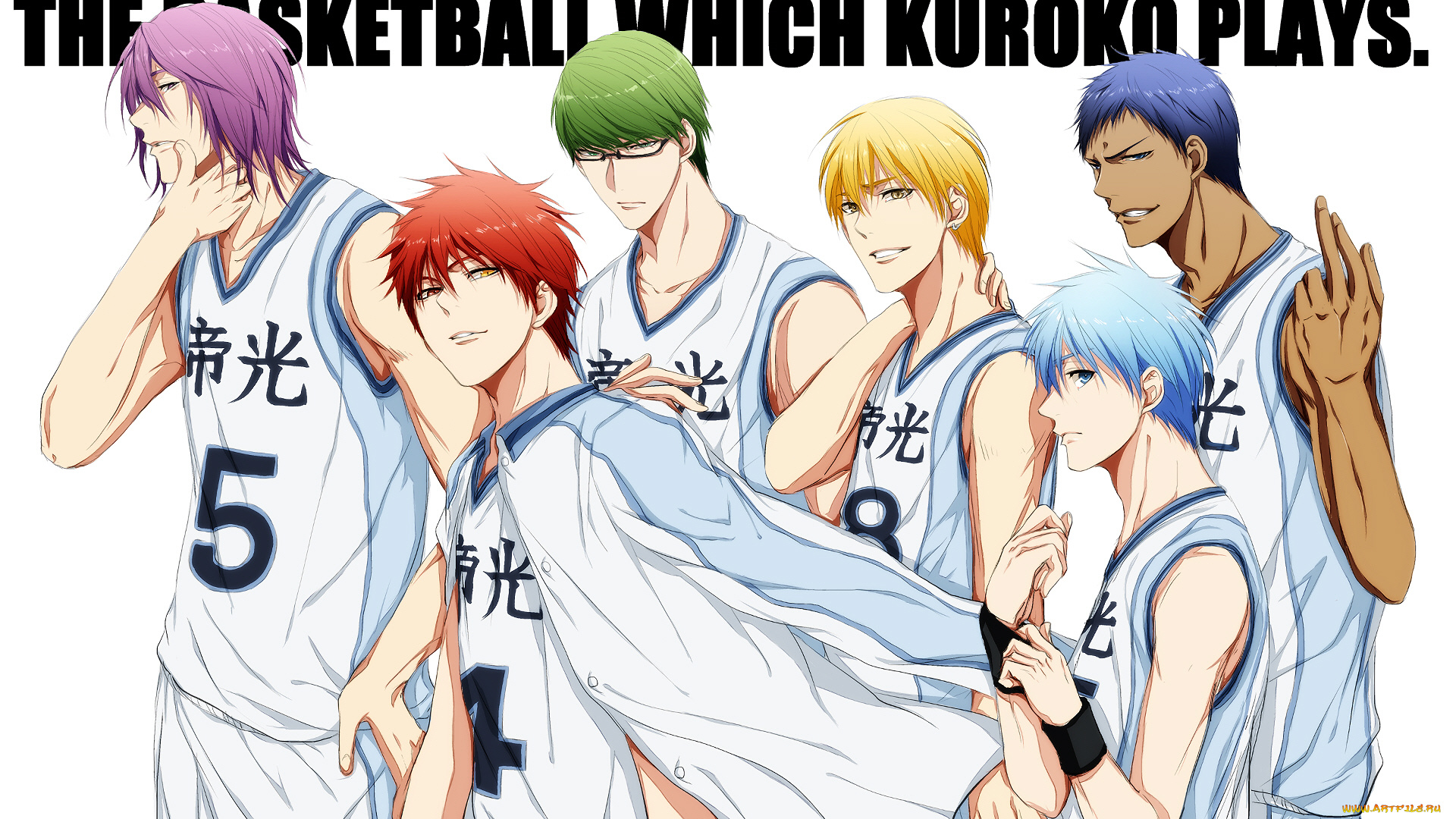 аниме, kuroko, no, baske, баскетбол
