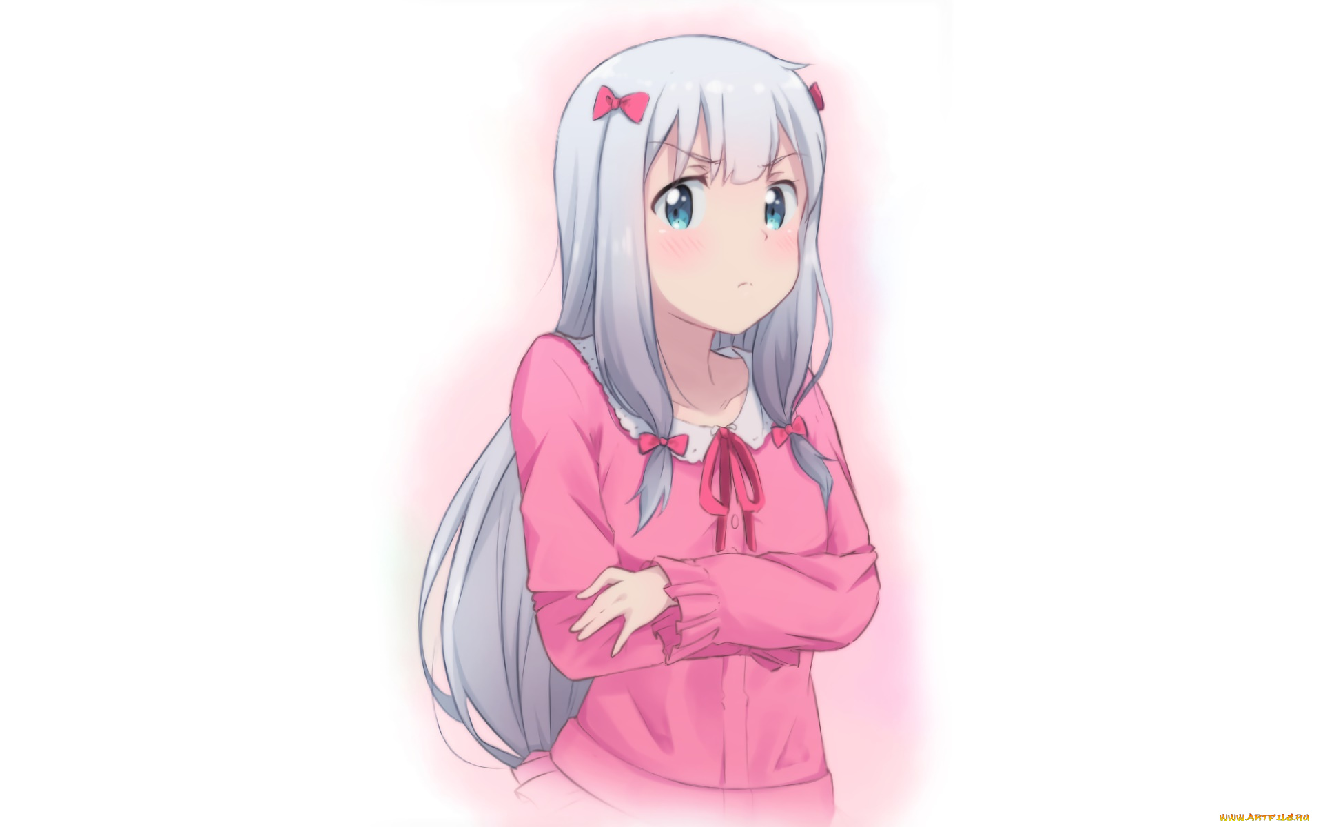 аниме, eromanga-sensei, фон, взгляд, девушка