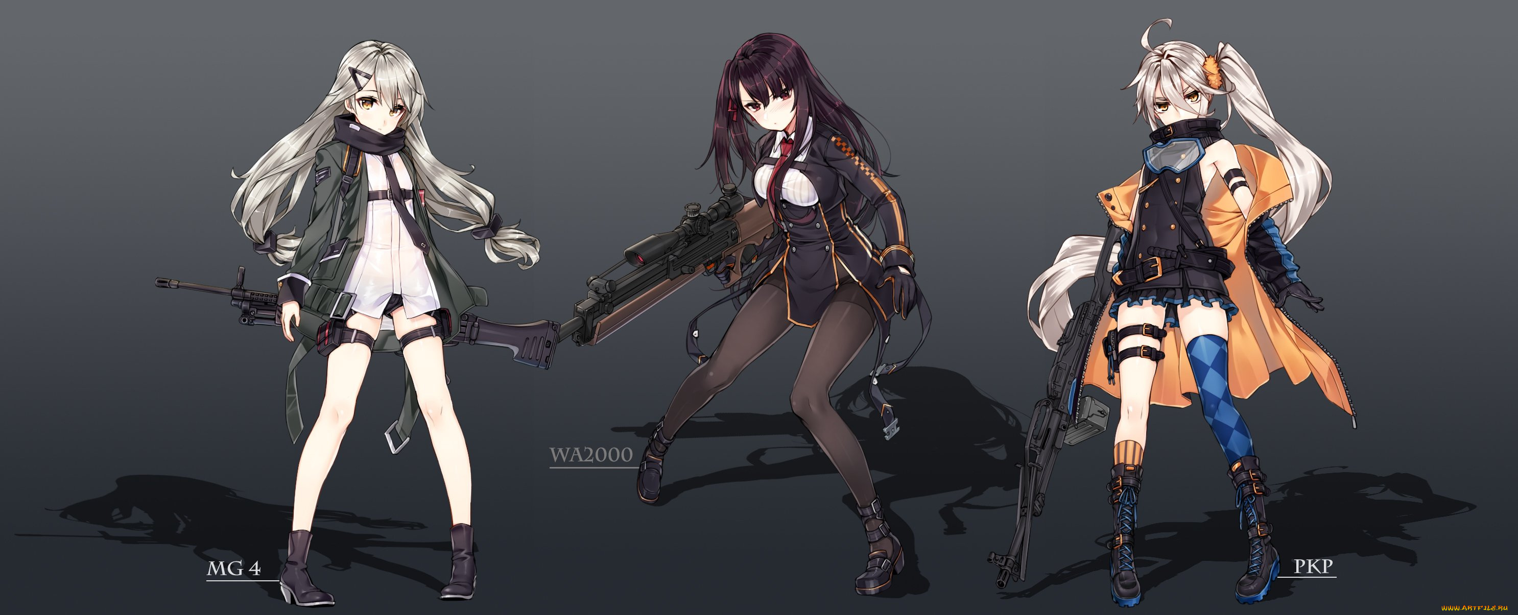 аниме, girls, frontline, girls, frontline