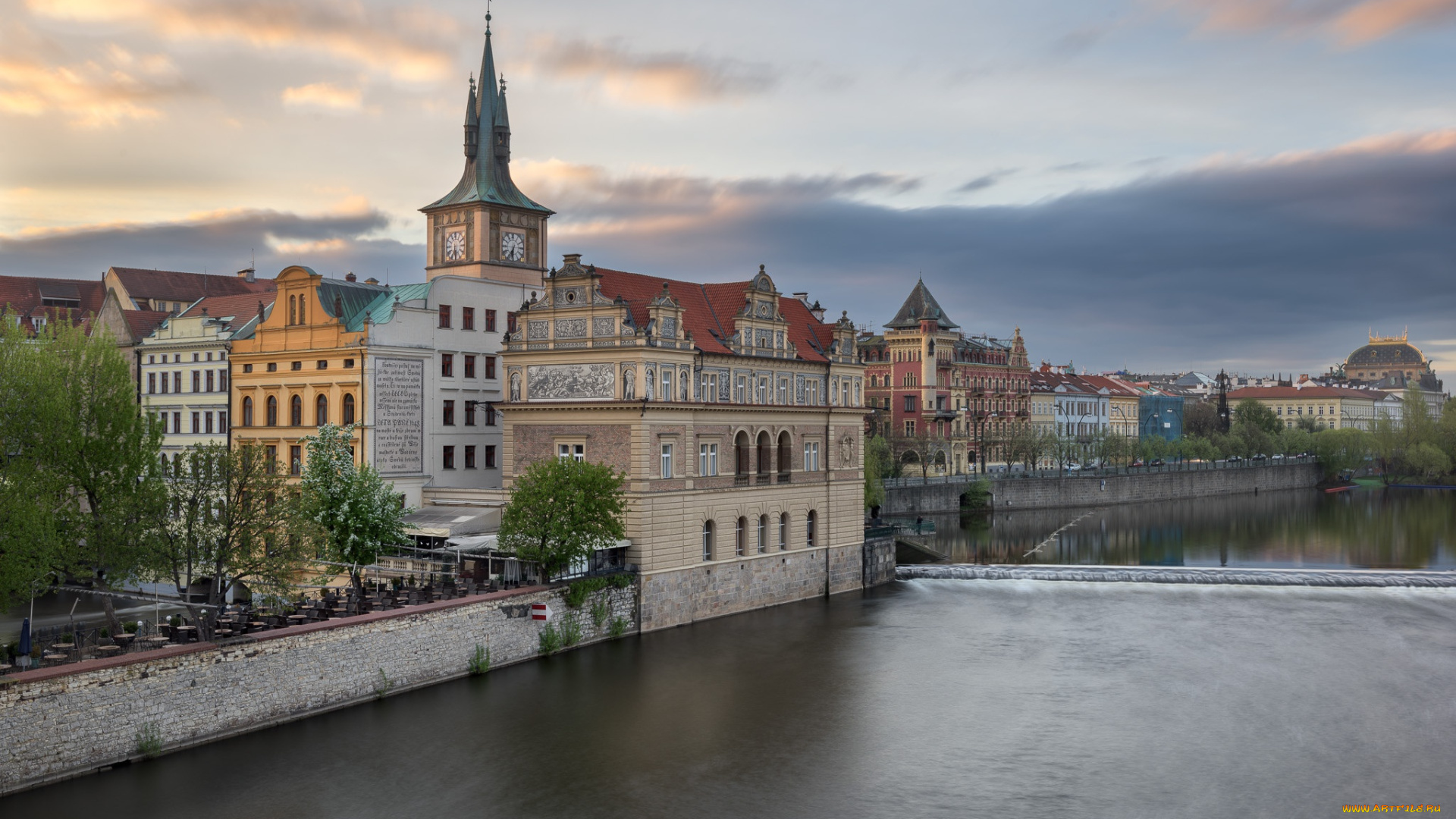 города, прага, , Чехия, smetana, museum, vltava, river, прага