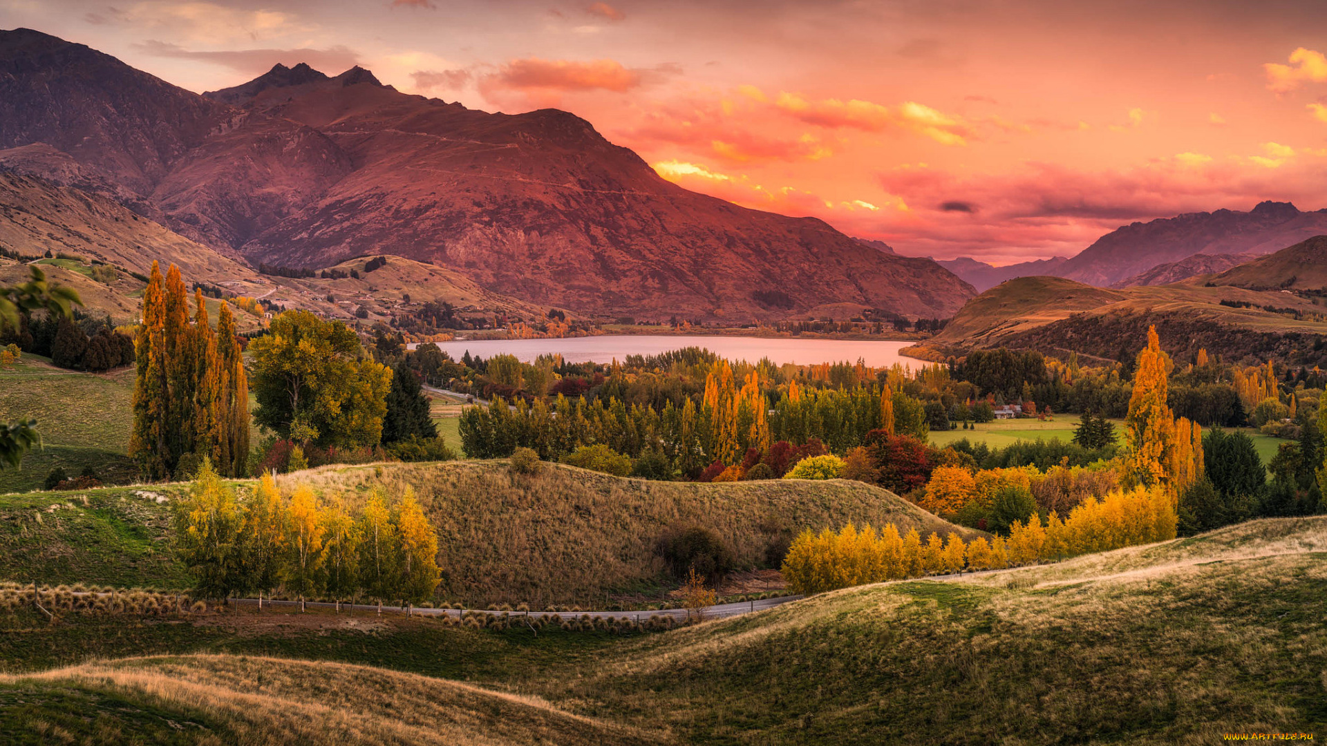 queenstown, new, zealand, города, -, пейзажи, простор