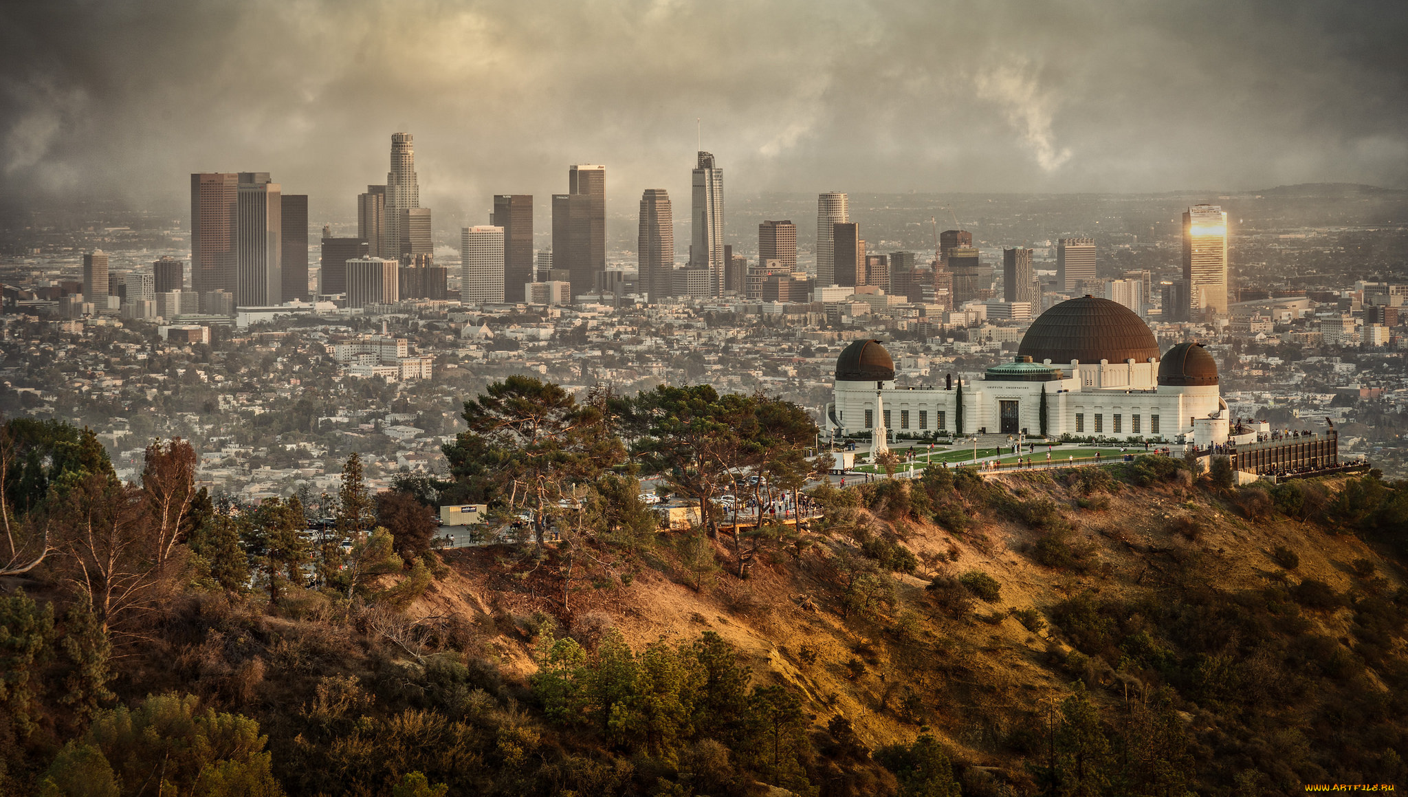 downtown, la, города, лос-анджелес, , сша, простор