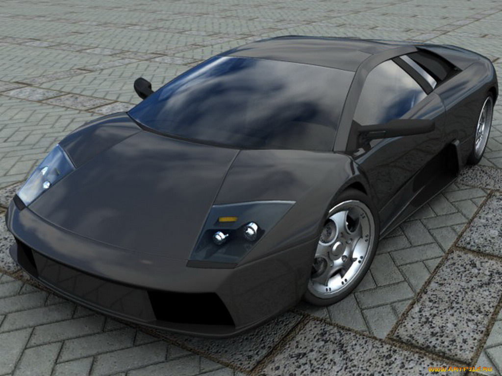 lamborghini, murcielago, автомобили, 3д