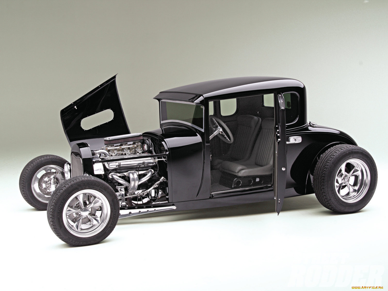 1929, ford, model, five, window, автомобили, custom, classic, car